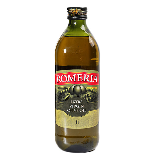 Олія оливкова Romeria нерафінована першого холодного віджиму 1л скло
