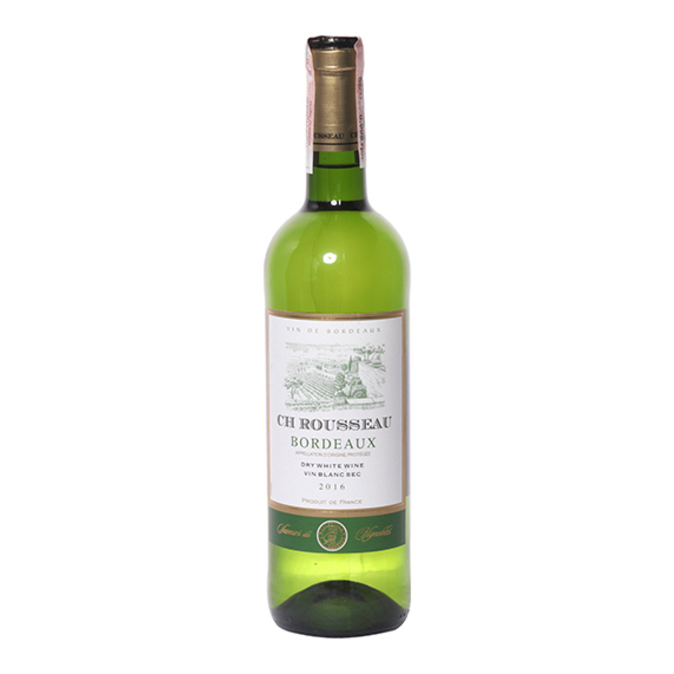 Вино Ch Rousseau Bordeaux біле сухе 11,5% 0,75л