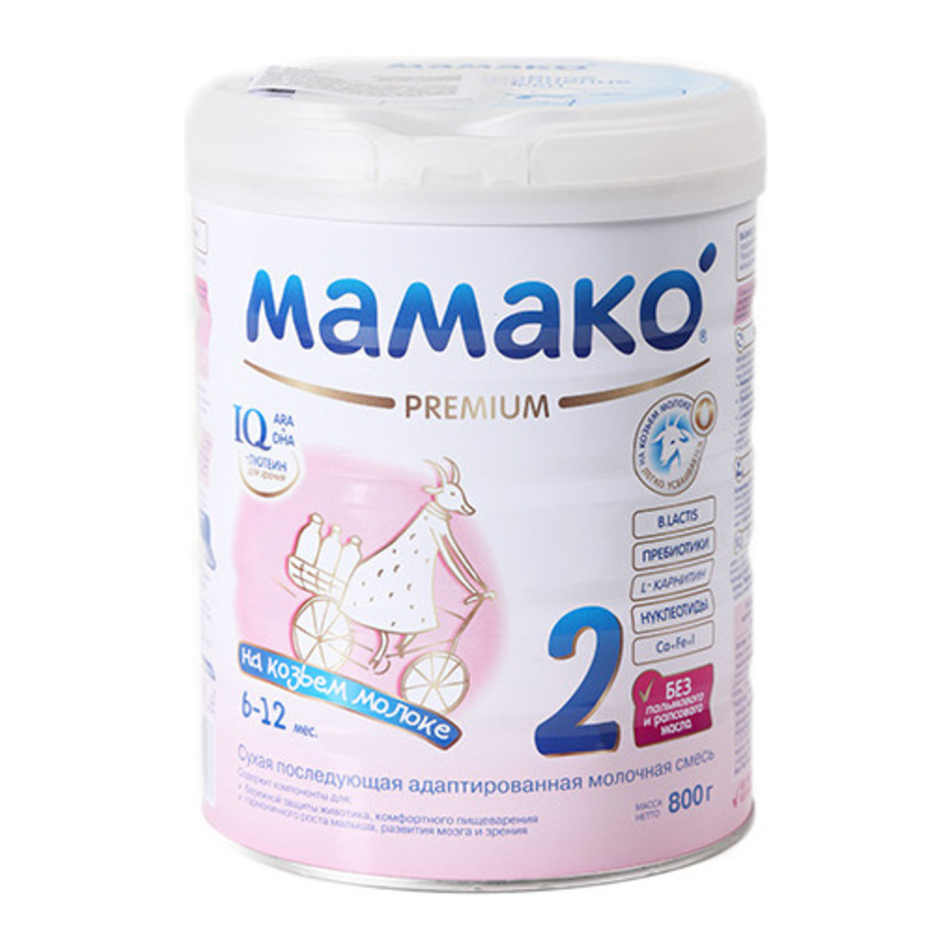 Суміш Мамако 2 Преміум суха на основі козиного молока для дітей вiд 6 до 12 місяців 800г