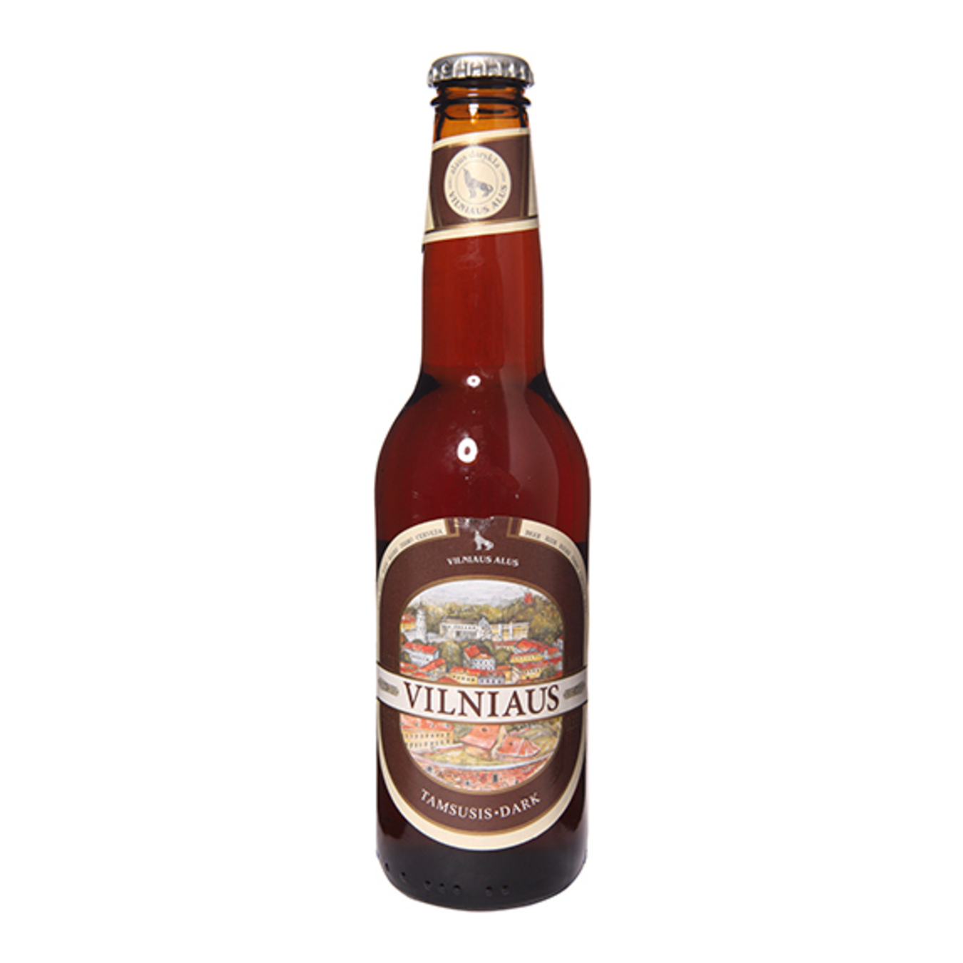 Пиво Vilniaus Alus темне пастеризоване скляна пляшка 5.6% 0,33л