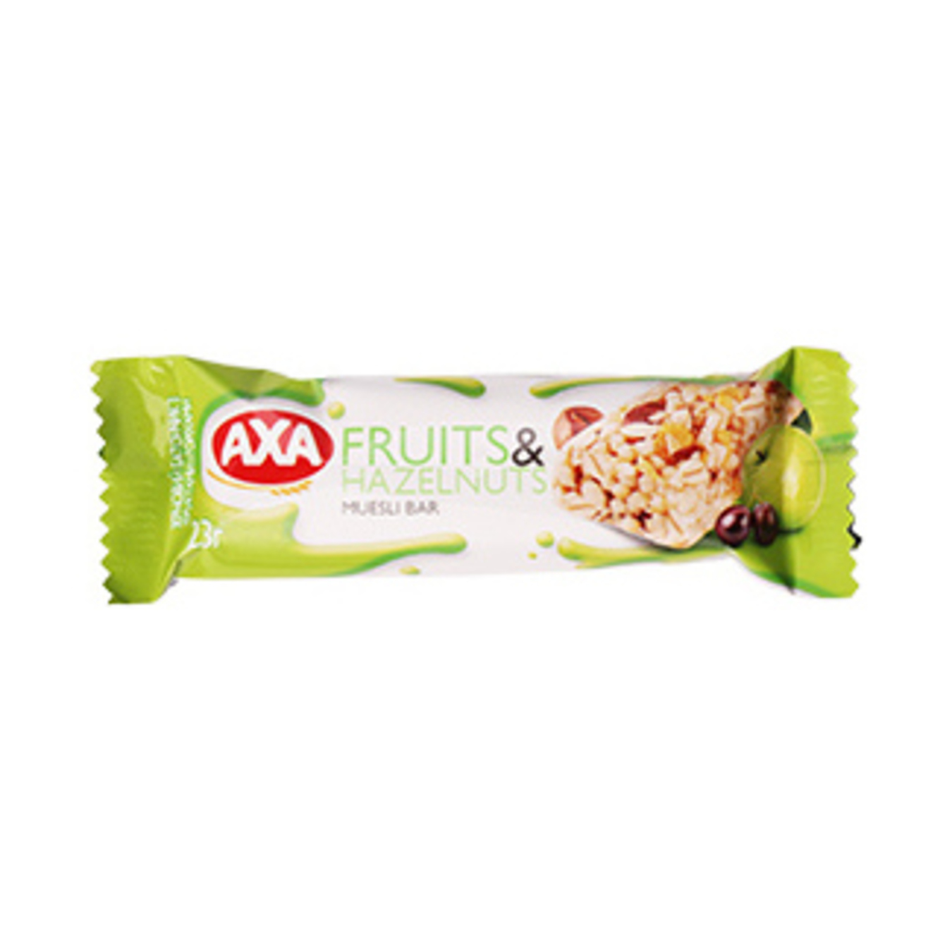 Батончик AXA зерновий з фруктами та горіхами 23г