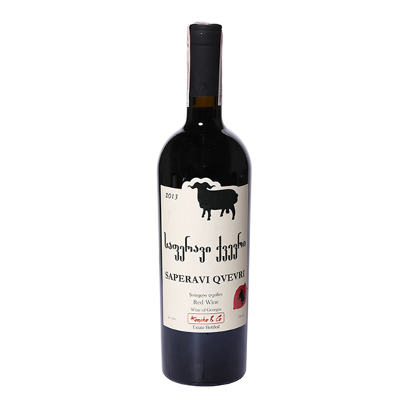 Вино Koncho&Co Qvevri Saperavi червоне сухе 13,5% 0,75л