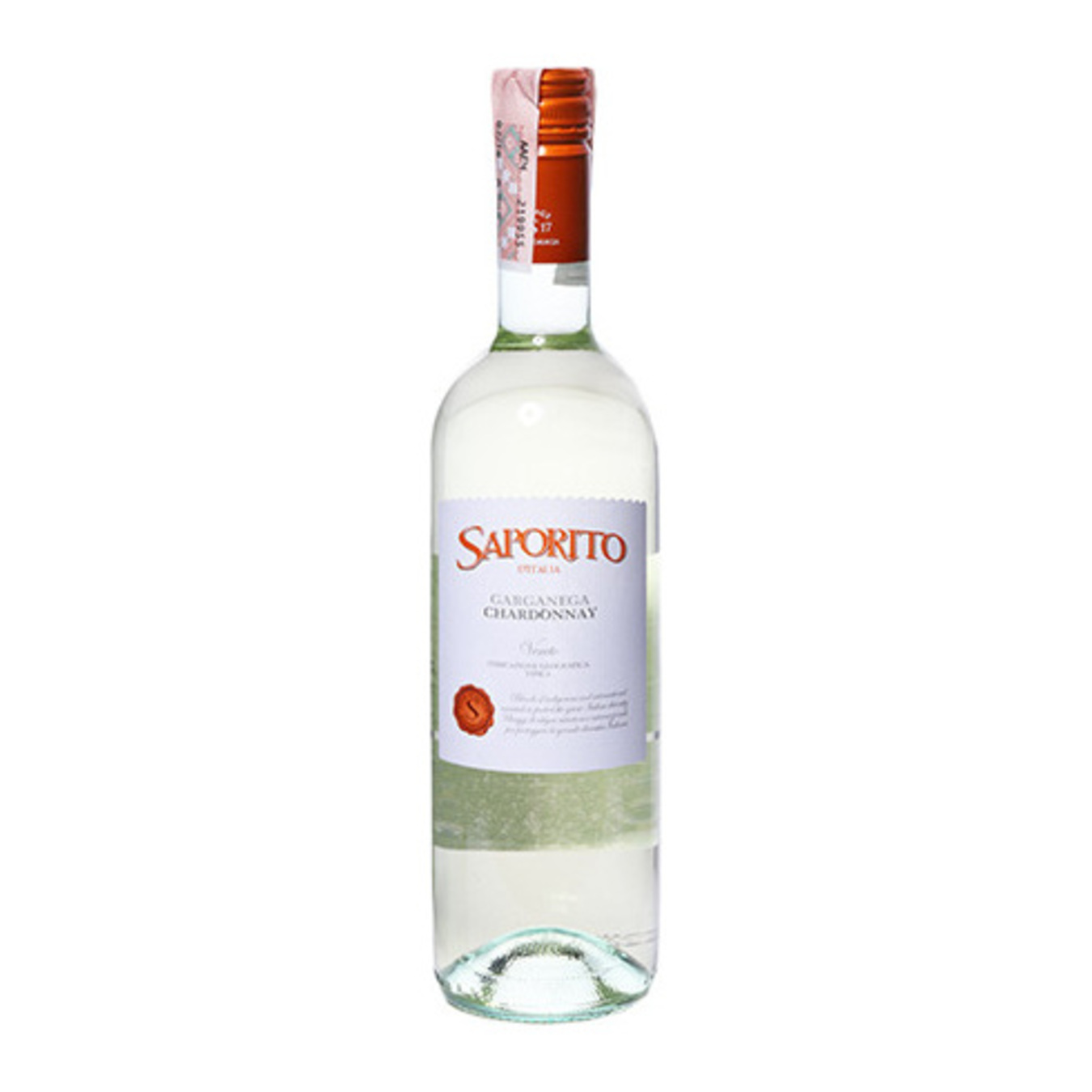 Вино Saporito Garganega-Chardonnay Veneto IGT біле напівсухе 11,5% 0,75л