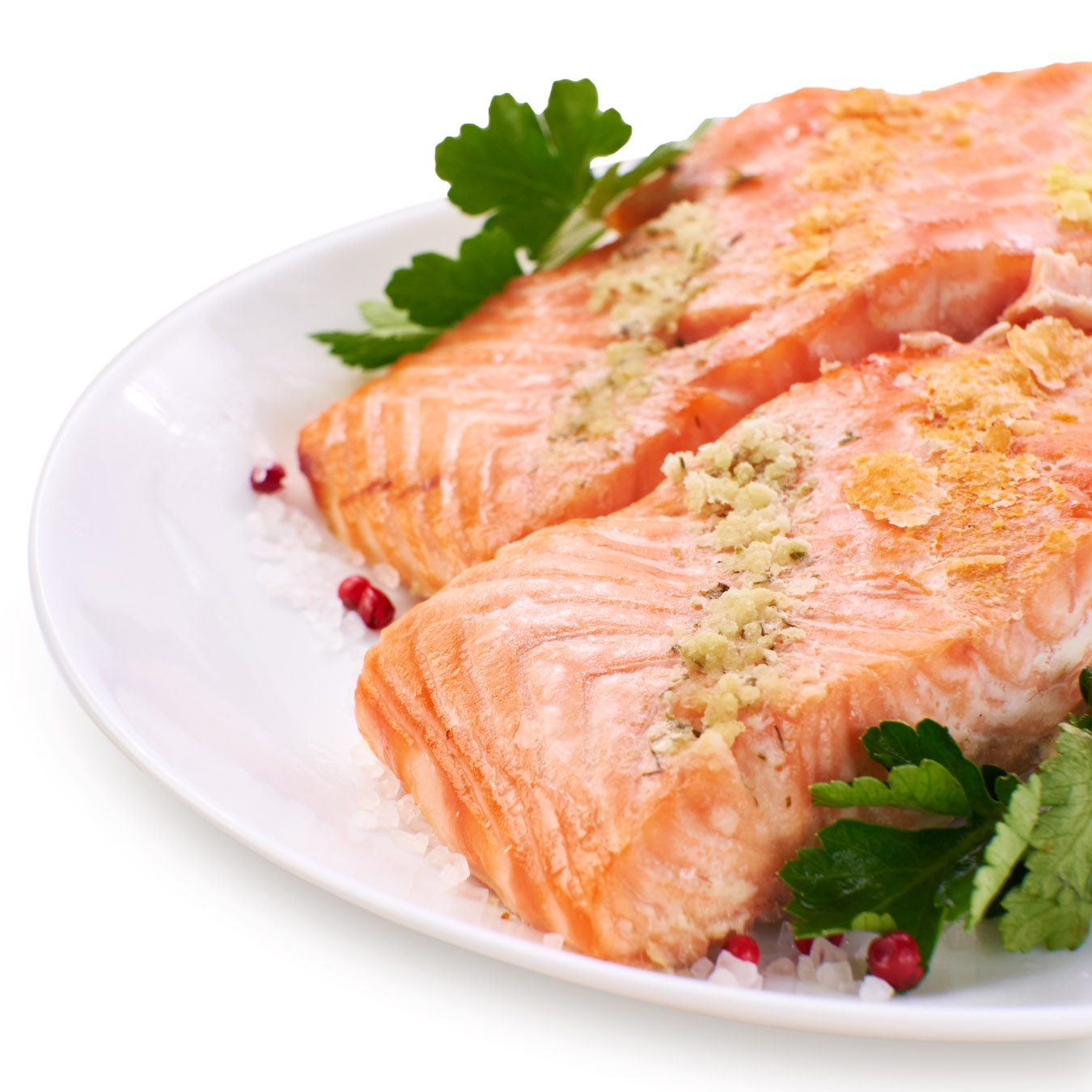 Філе лосося запечене з копченою сіллю 1шт (100-110г)