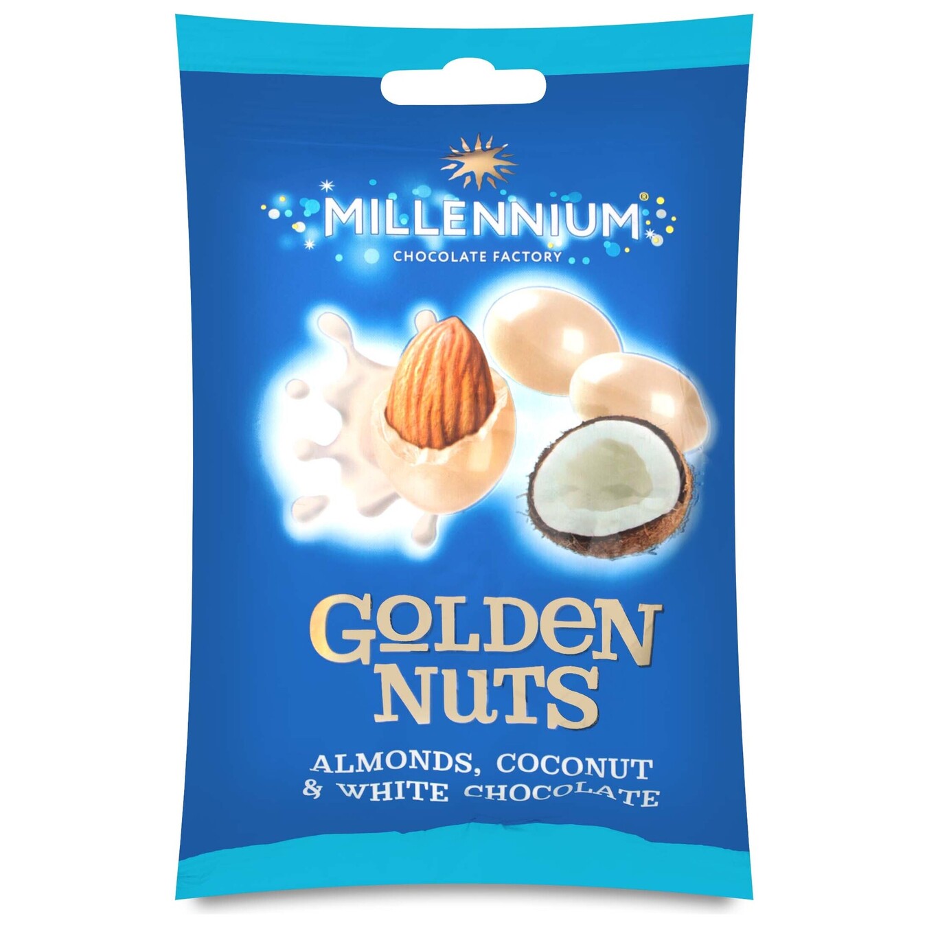 Драже Millennium мигдаль у білому шоколаді з кокосом Golden Nut 100гр