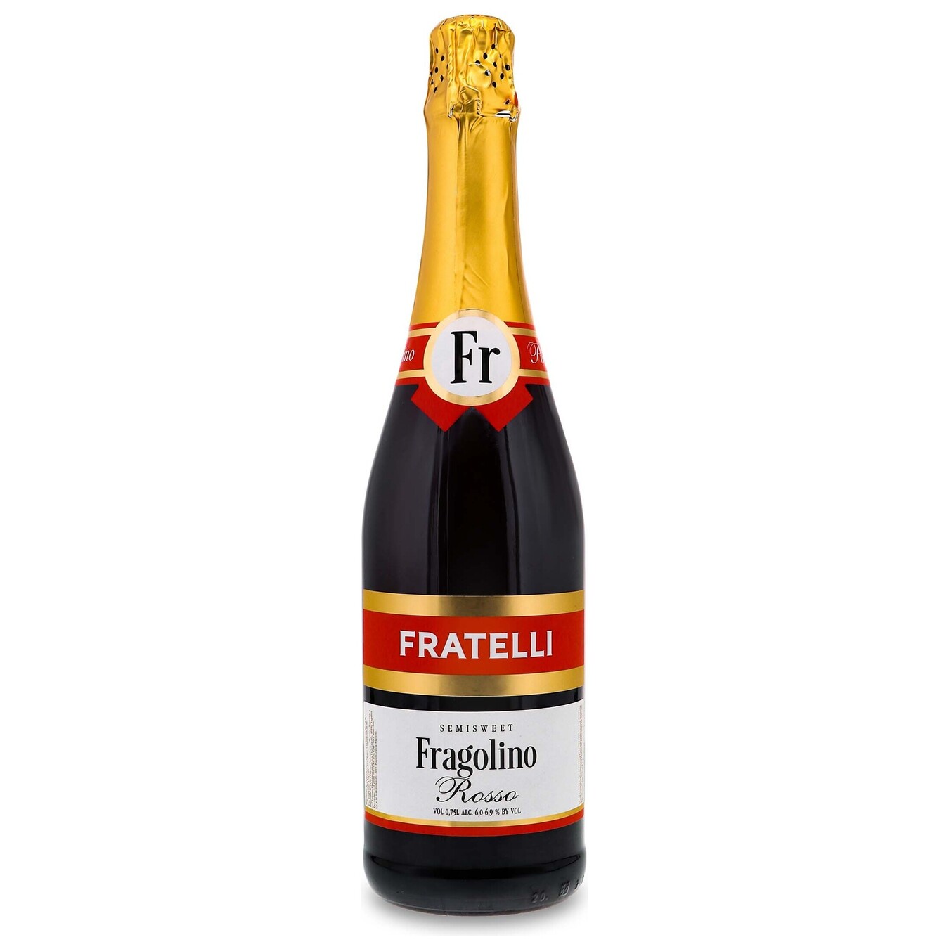 Напій винний ігристий Fratelli Fragolino Rosso червоний напівсолодкий 6-6,9% 0,75л