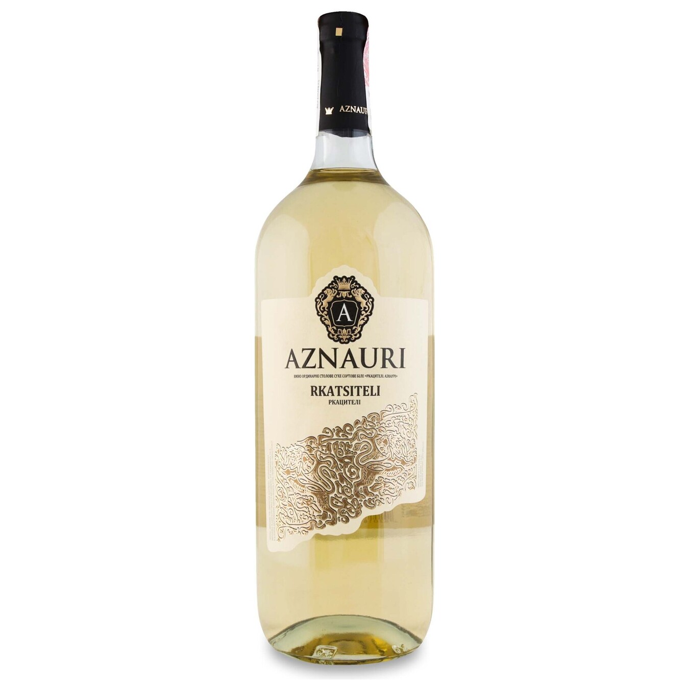 Вино Aznauri Rkatsiteli біле сухе 9,5-14% 1,5л