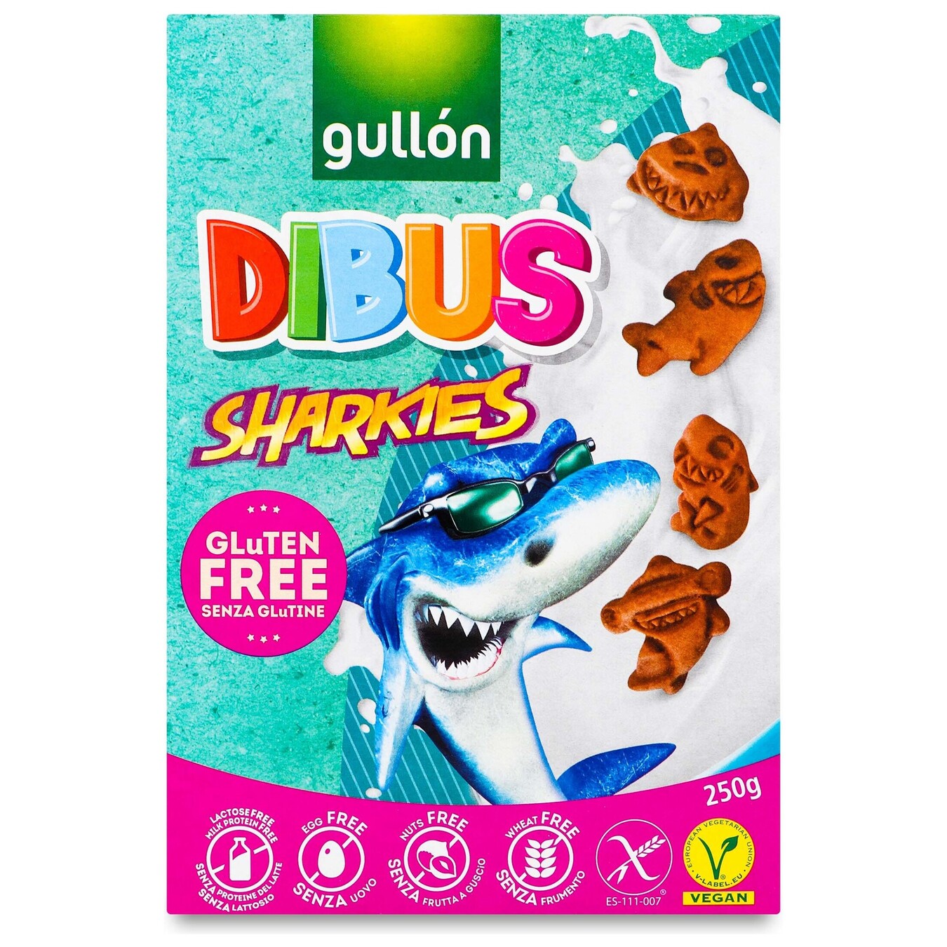 Печиво Gullon Дібус Акули без глютену без лактози 250г