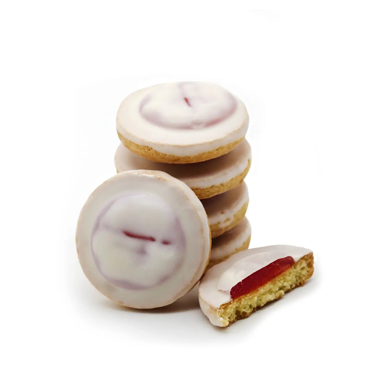 Печиво Галіція з желе зі смаком вишні в білій кондитерській глазурі 500г