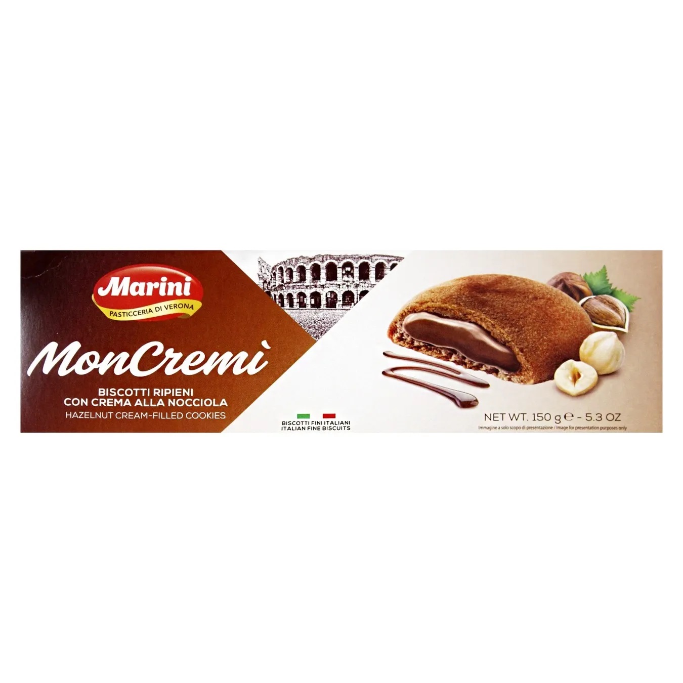 Печиво Moncremi з шоколадним кремом 150г