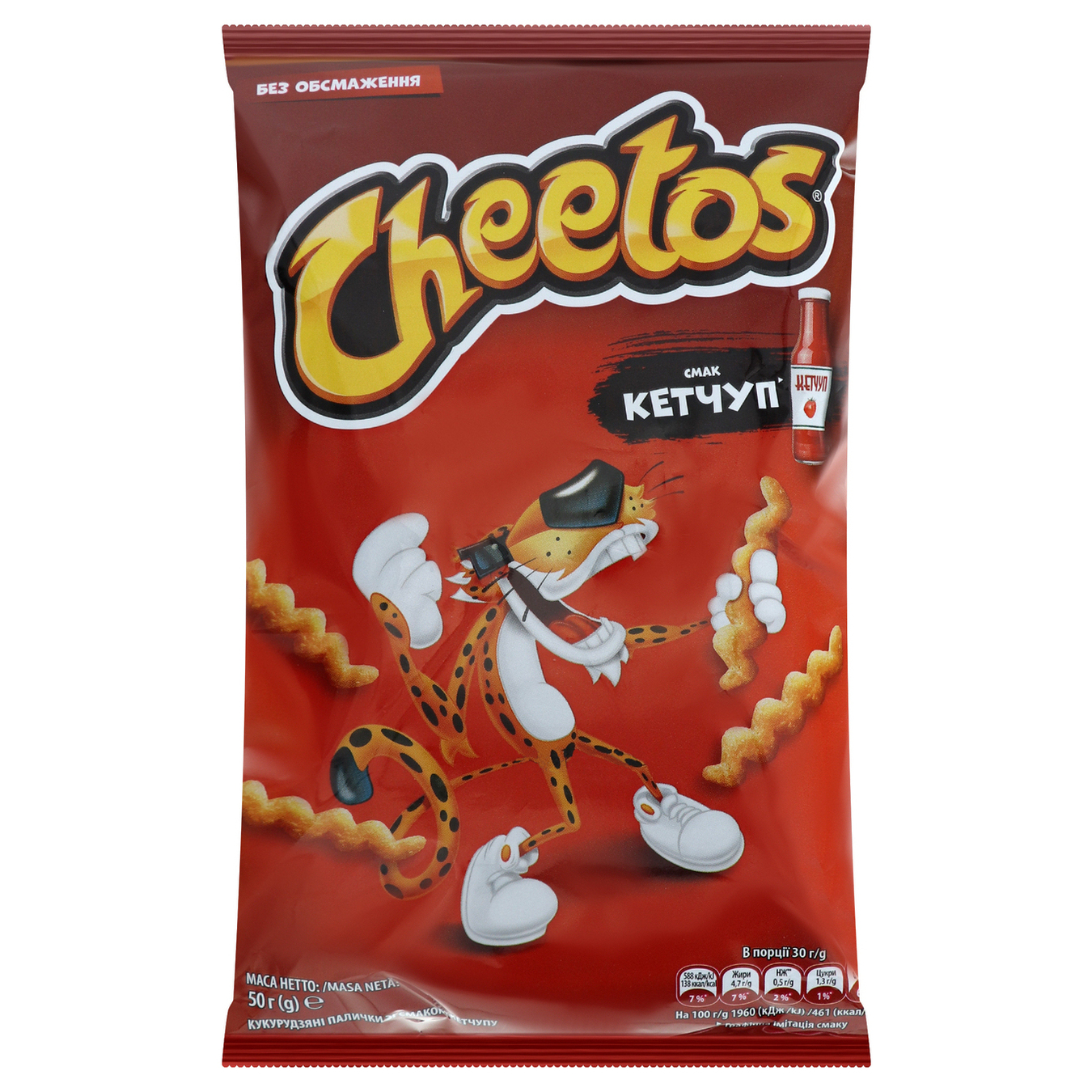 Палички кукурудзяні Cheetos зі смаком кетчупу 50г