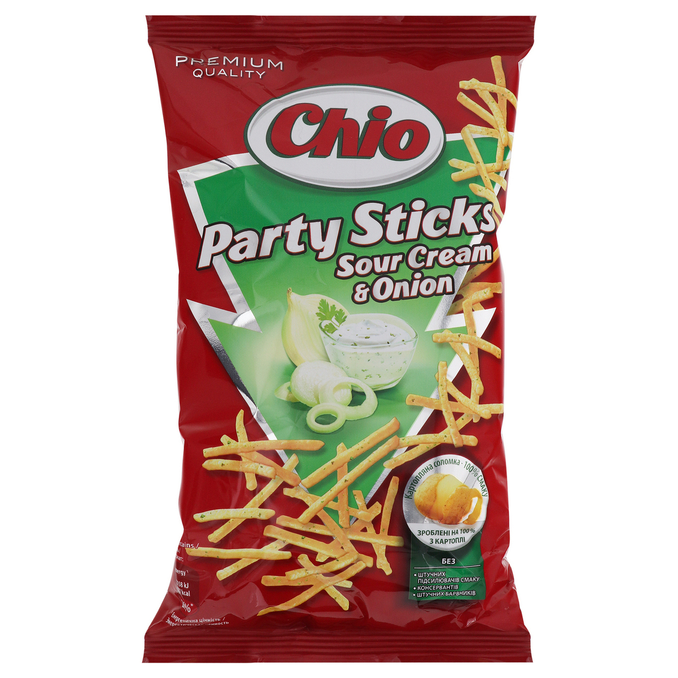 Соломка Chio Party Sticks картопляна зі смаком сметани та цибулі 70г