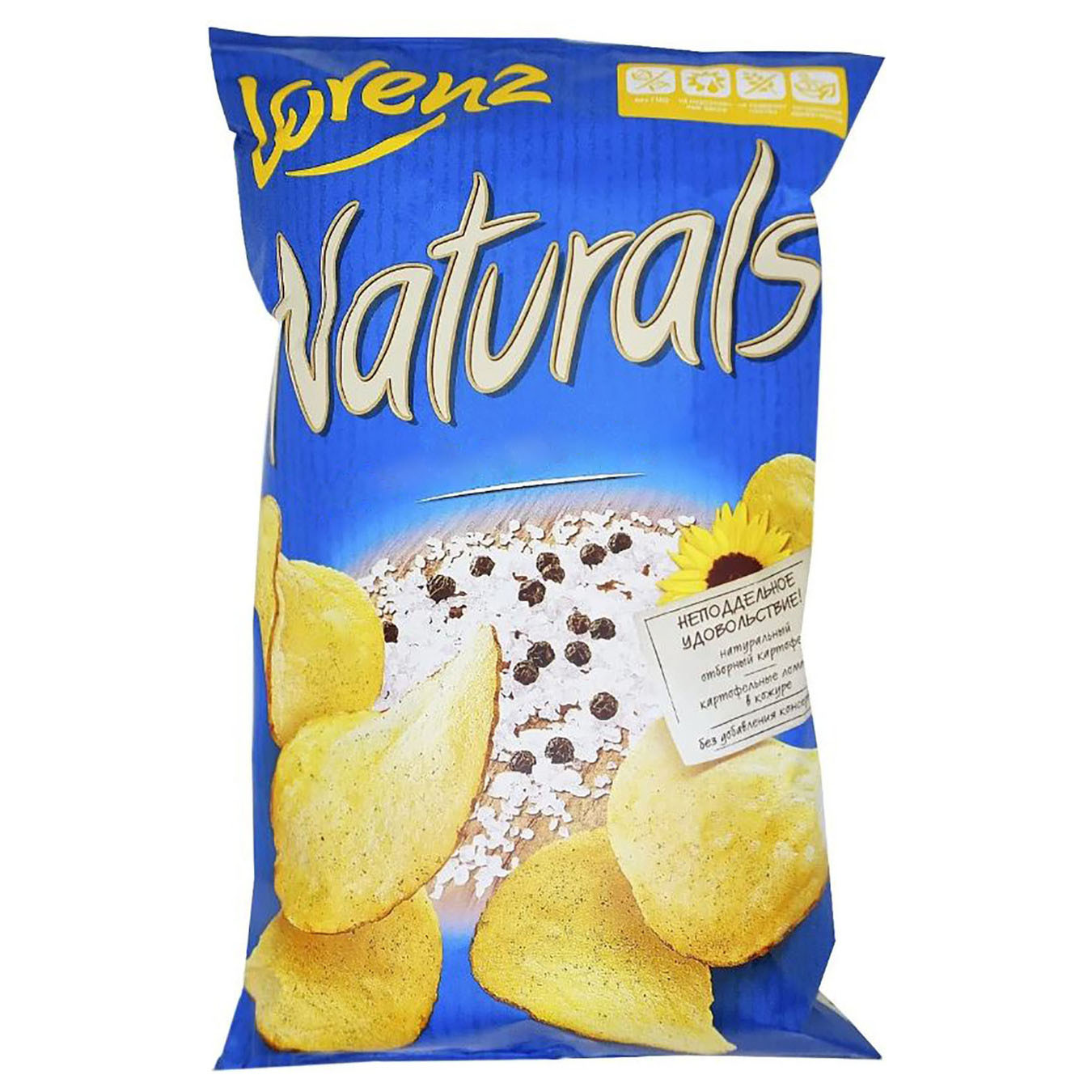 Чіпси Lorenz Naturals картопляні з сіллю та перцем 100г