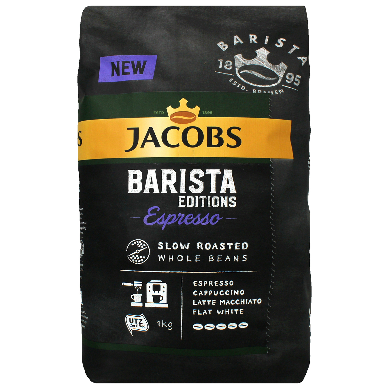 Кава Jacobs Barista Espresso натуральна смажена в зернах 1кг
