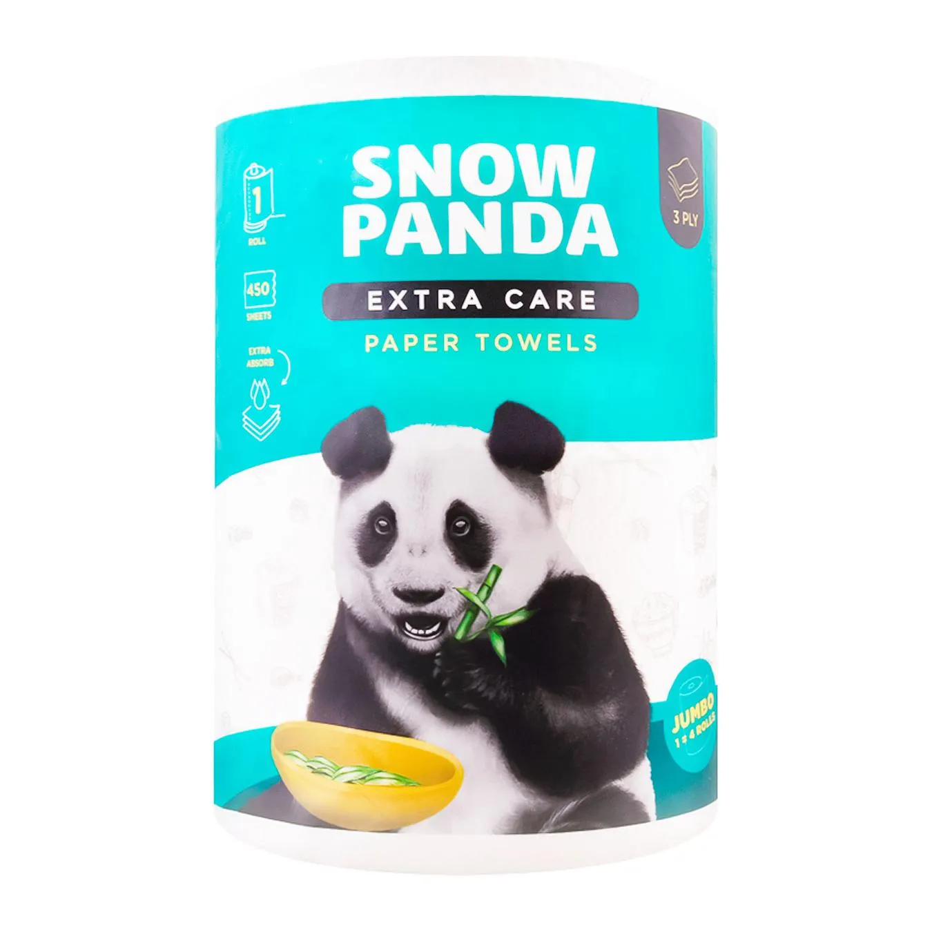 Рушники паперові Сніжна панда Extra Care Jumbo Roll 3шарові 1шт