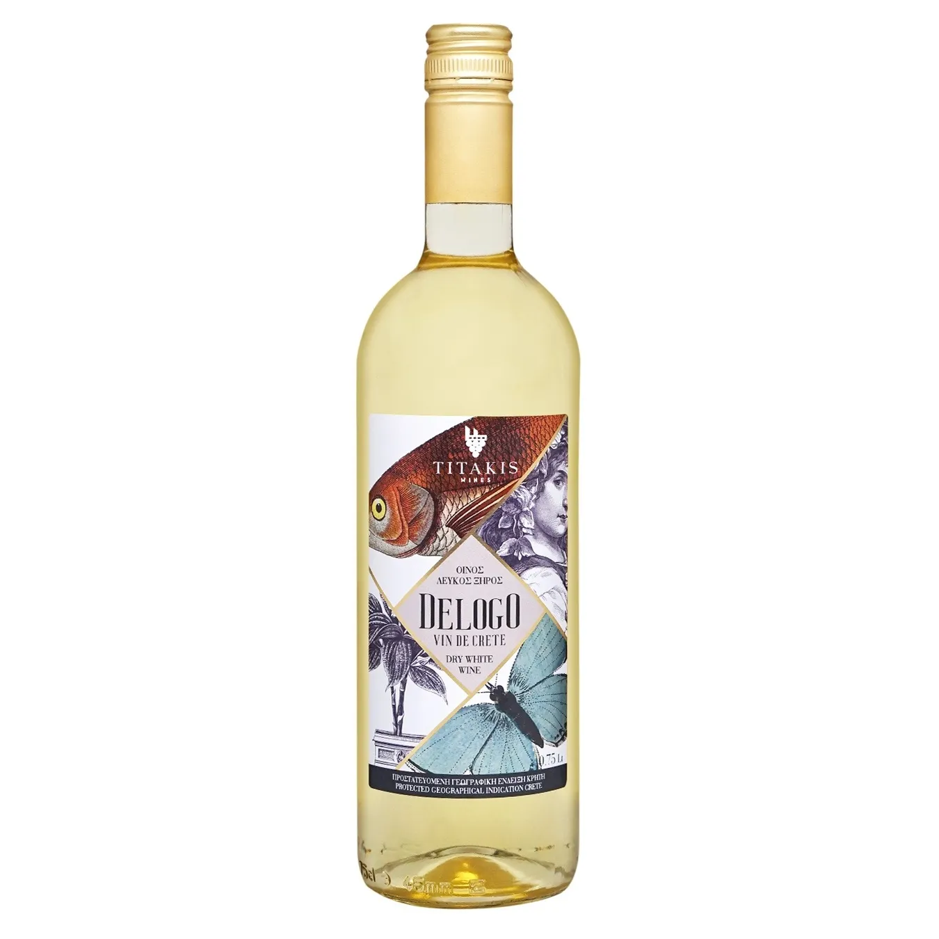 Вино Delogo біле сухе 11.5% 0.75л