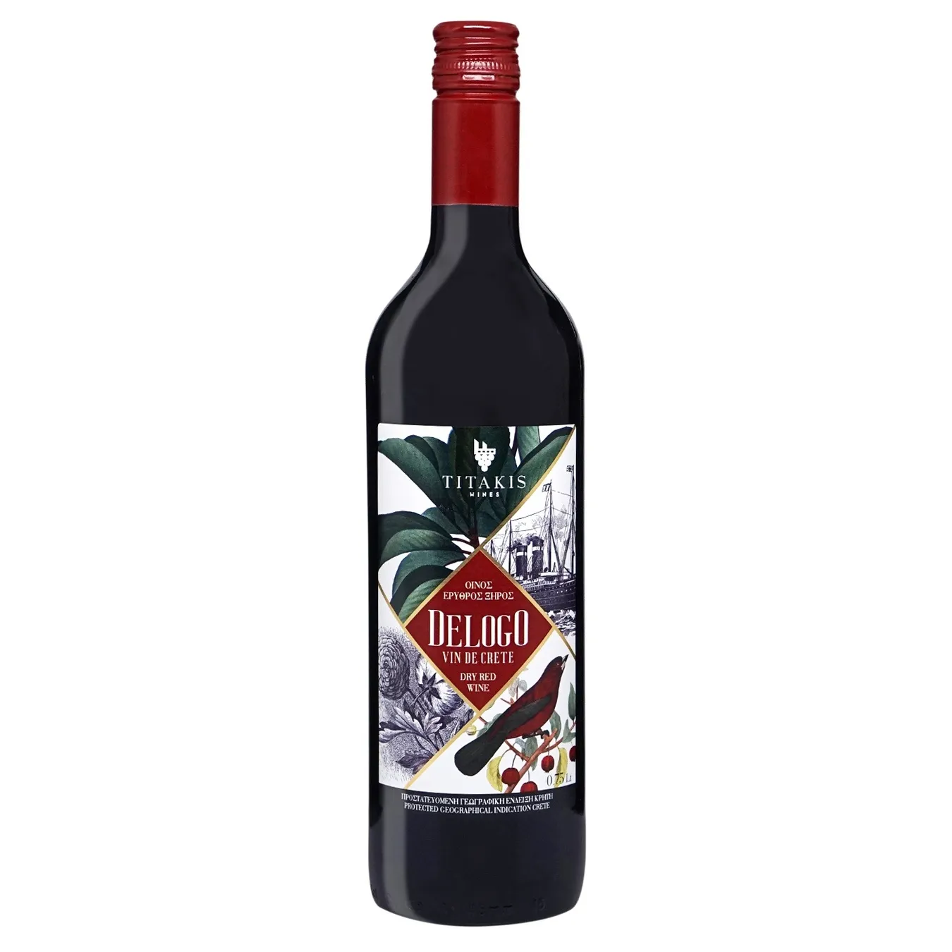 Вино Delogo червоне сухе 12% 0.75л