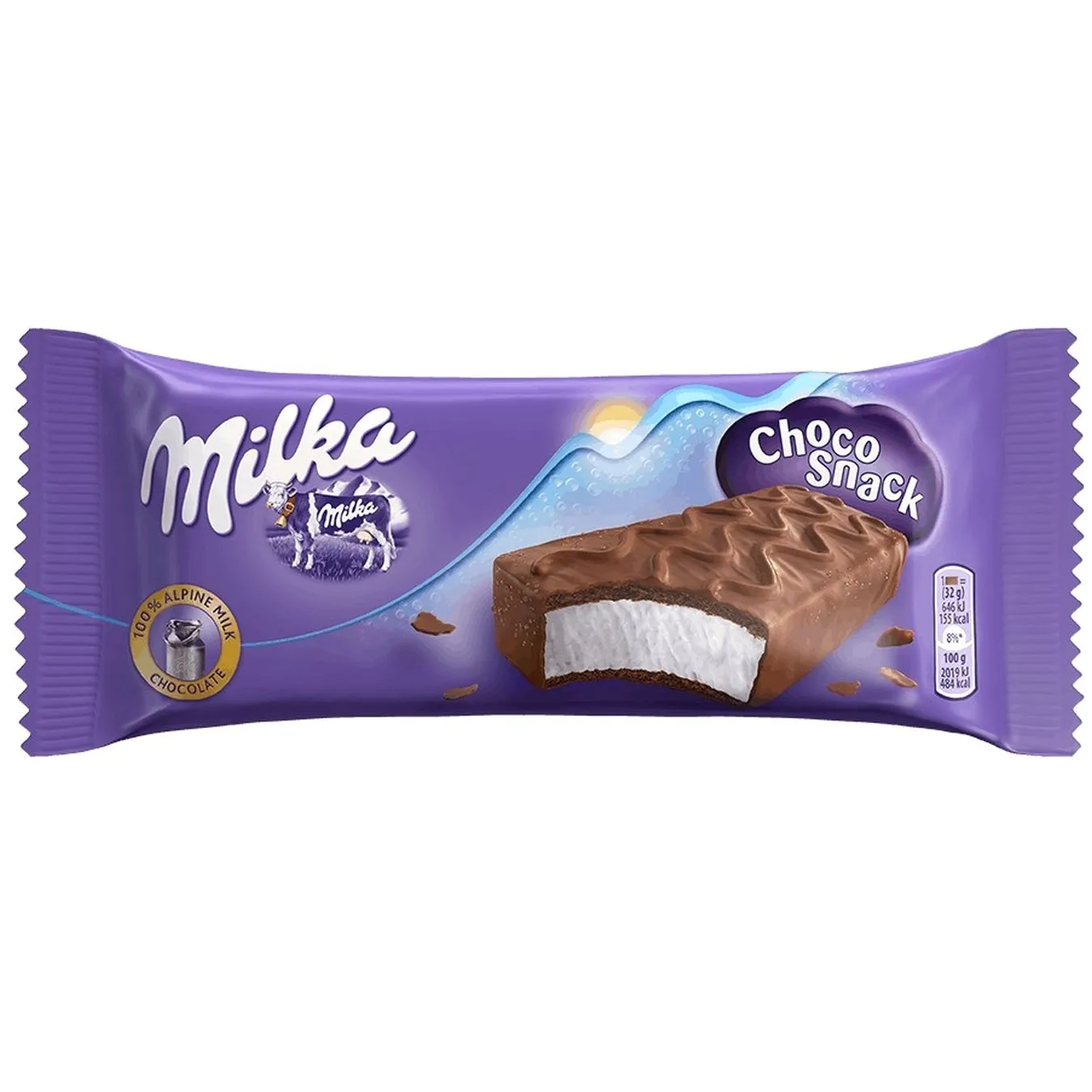Тістечко Milka Choco Snack бісквітне з кремом в молочному шоколаді 29г