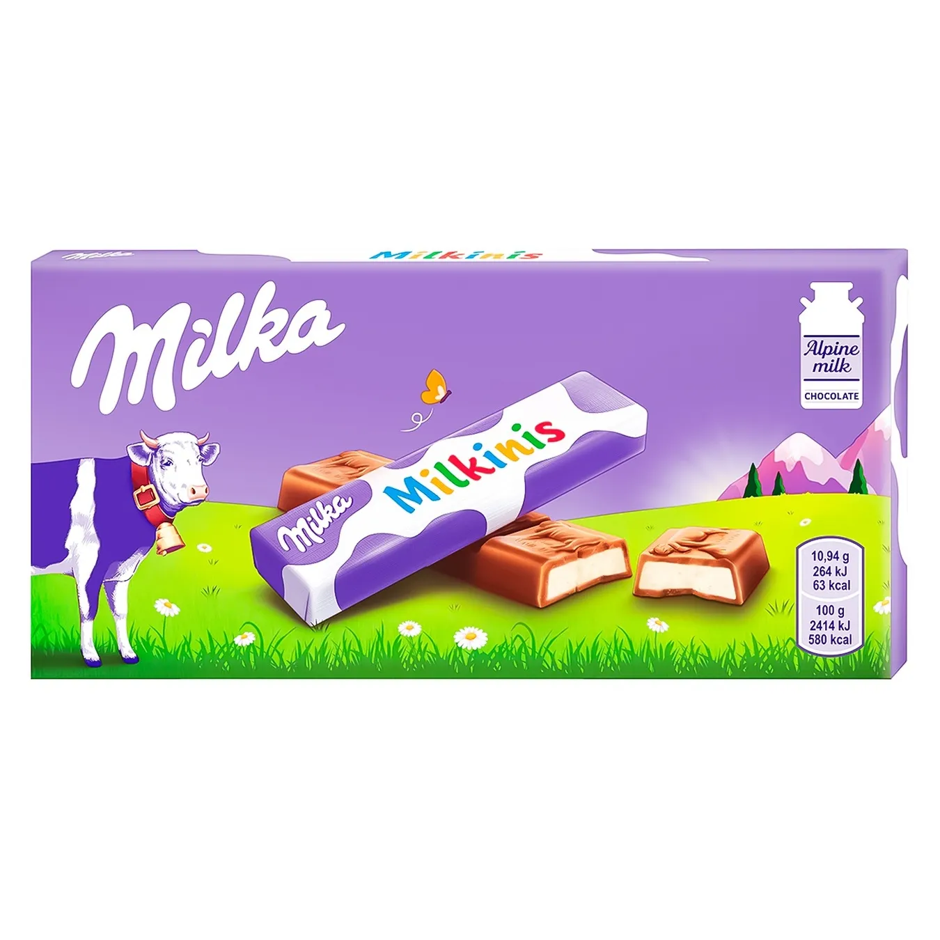 Шоколад молочний Milka Мілкініс з молочною начинкою 87,5г