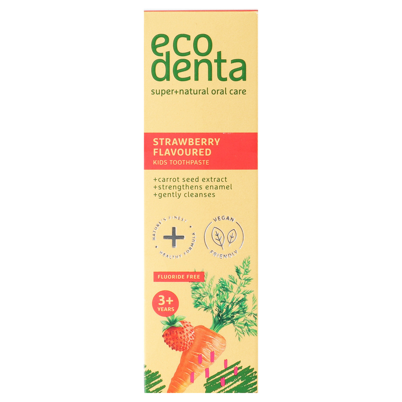 Зубна паста Ecodenta Kalident екологічна з запахом суниці,екстрактом моркви для дітей 75мл 2