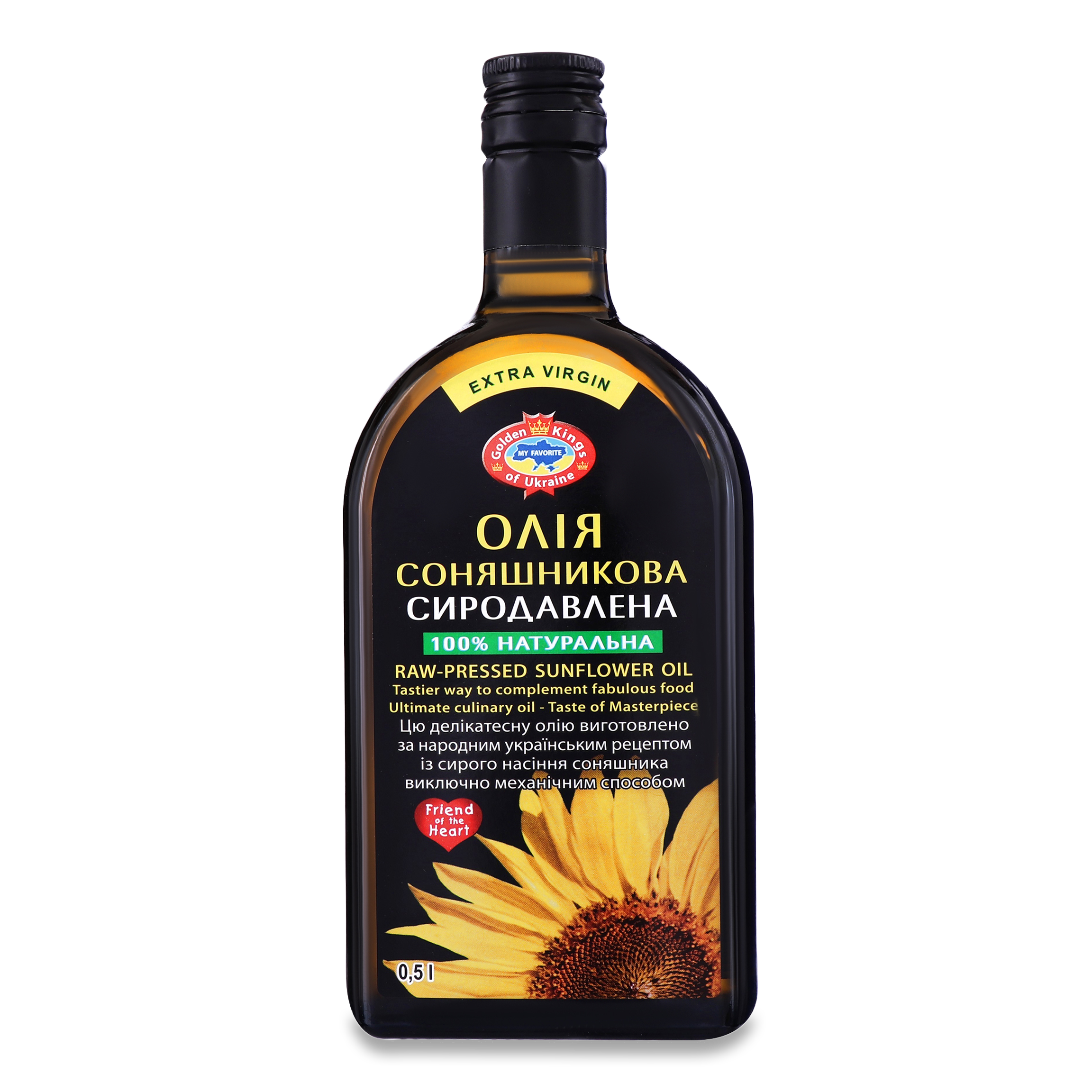 Golden Kings of Ukraine Raw-pressed Sunflower Oil of the First Cold Pressing 500ml