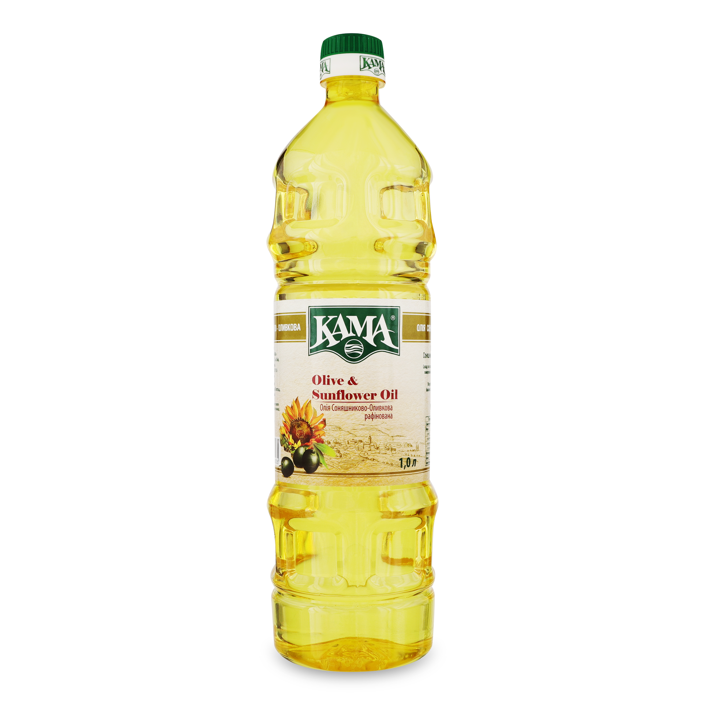 Олія соняшниково-оливкова КАМА рафінована 1л