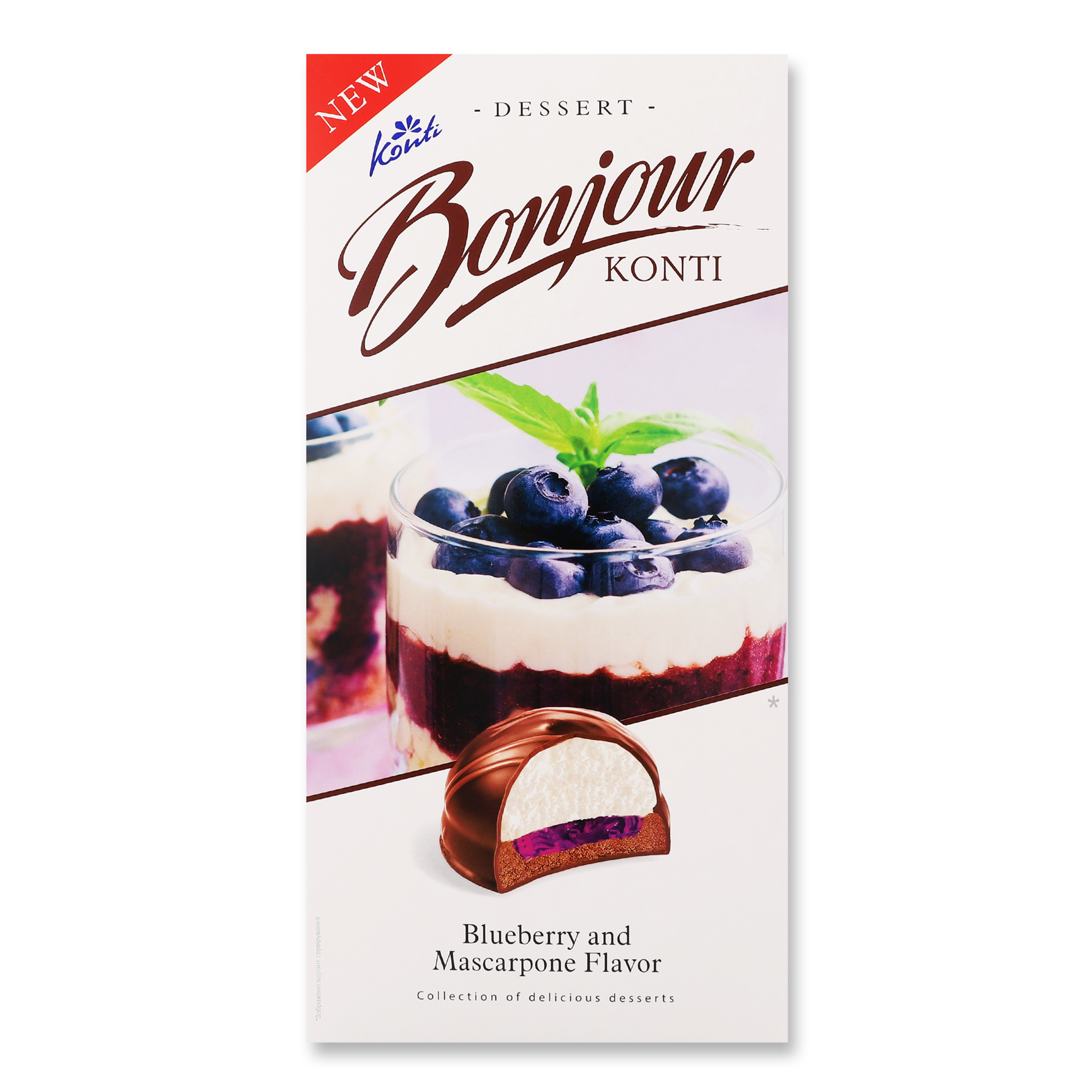 Десерт Konti Bonjour со вкусом черника-маскарпоне 232 г 2