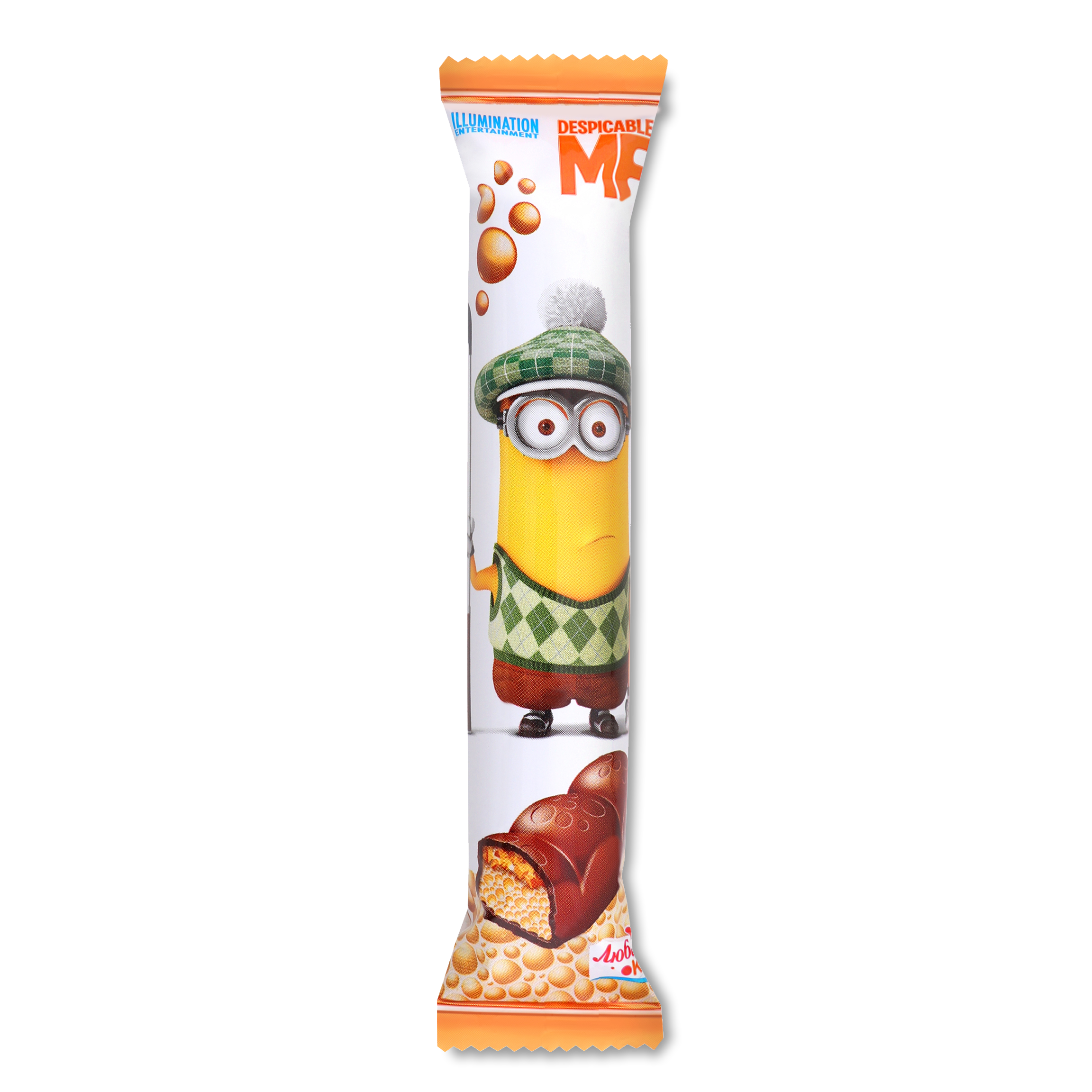 Батончик Любимов Kids Caramel&Crunch пористый молочный 33г