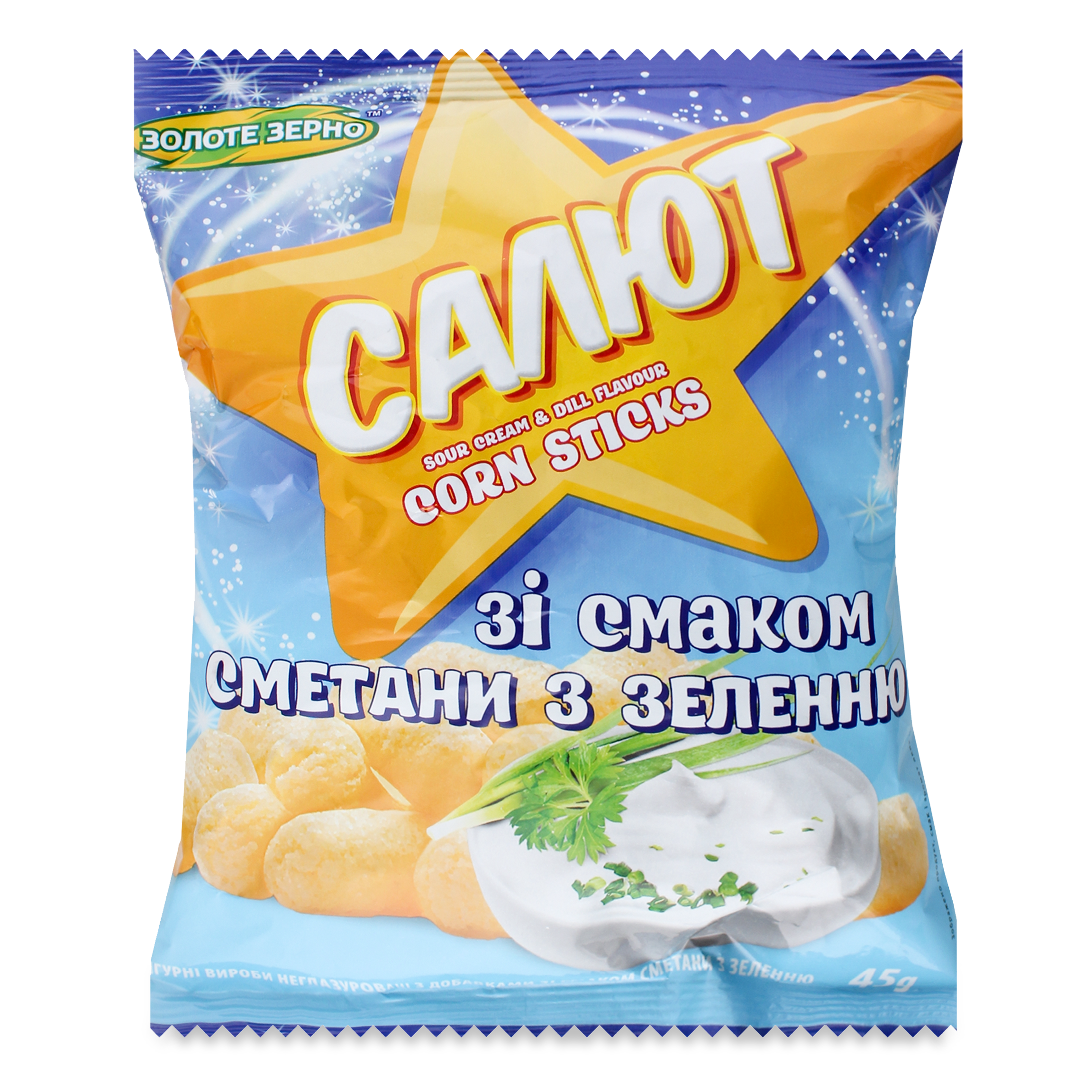 Zolote Zerno Salute Figured Snacks with Sour Cream 45g