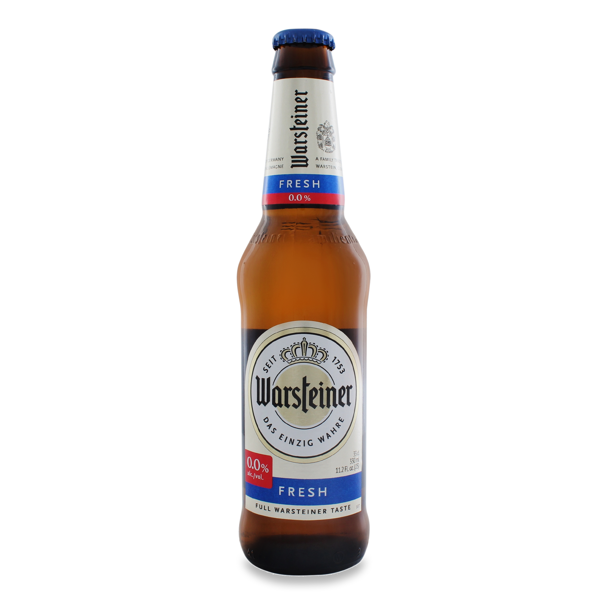 Пиво Warsteiner Fresh светлое безалкогольное 0% 0,33л