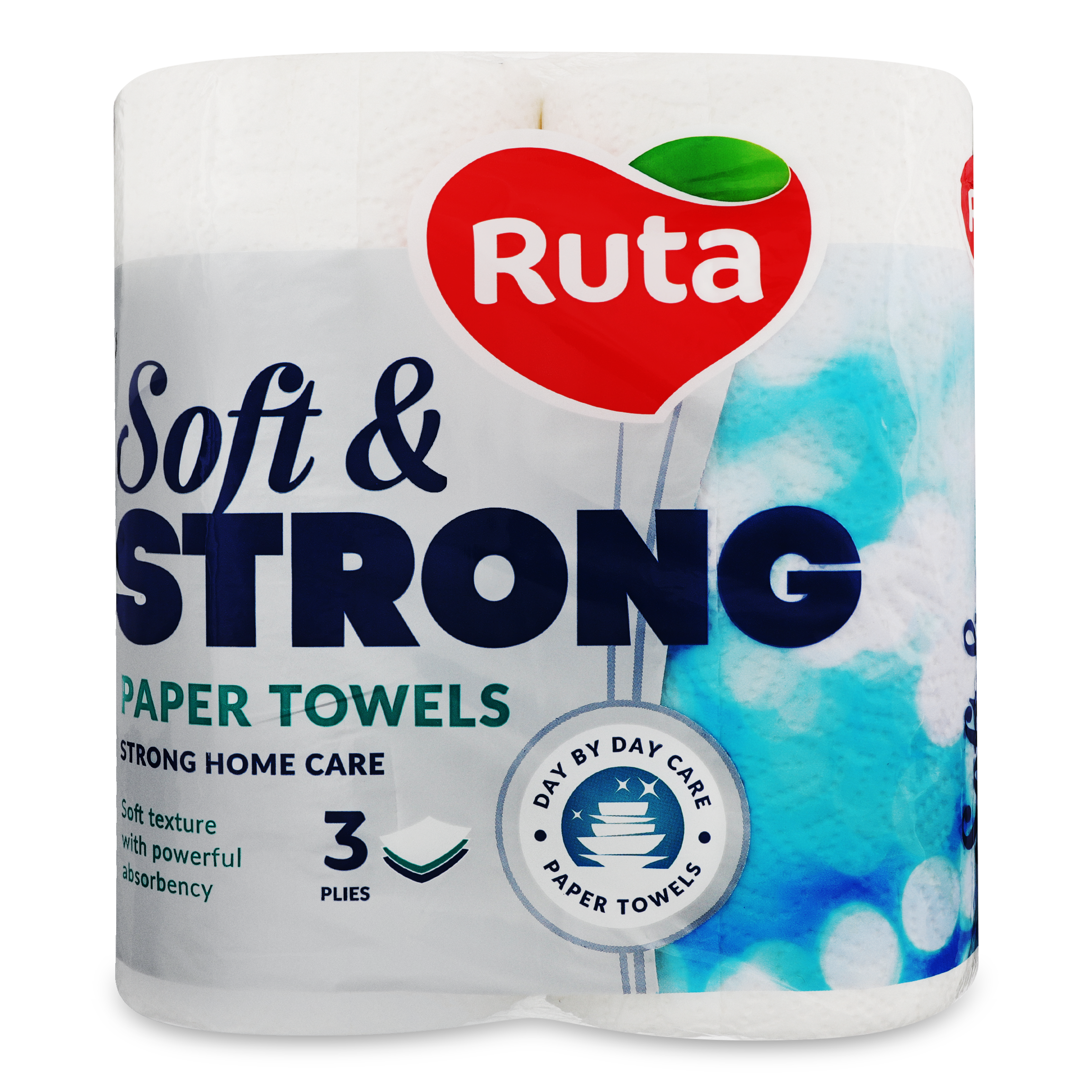 Рушники паперові Ruta Soft&Strong білі тришарові 2 шт