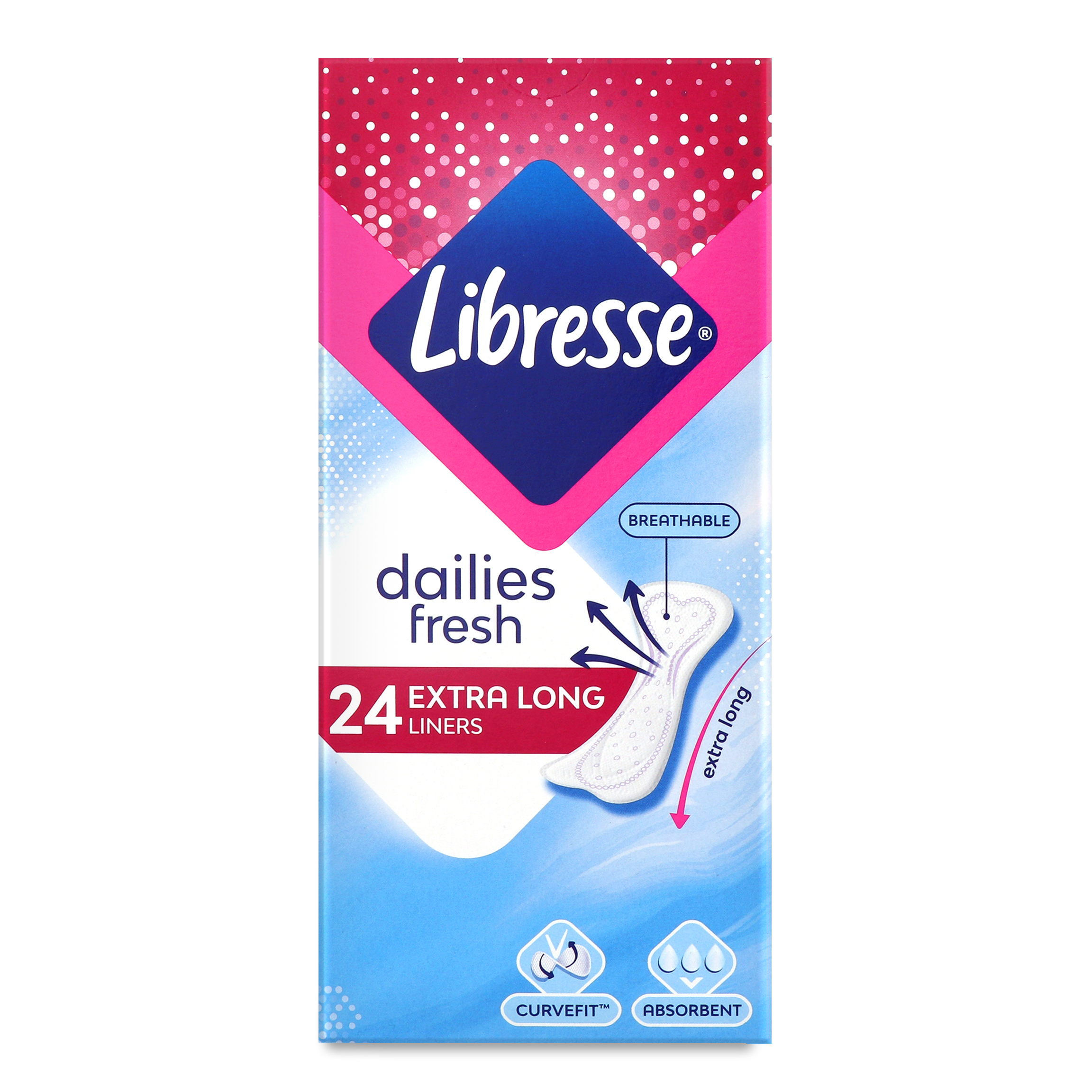 Прокладки щоденні Libresse Dailies Fresh extra long подовжені 24шт
