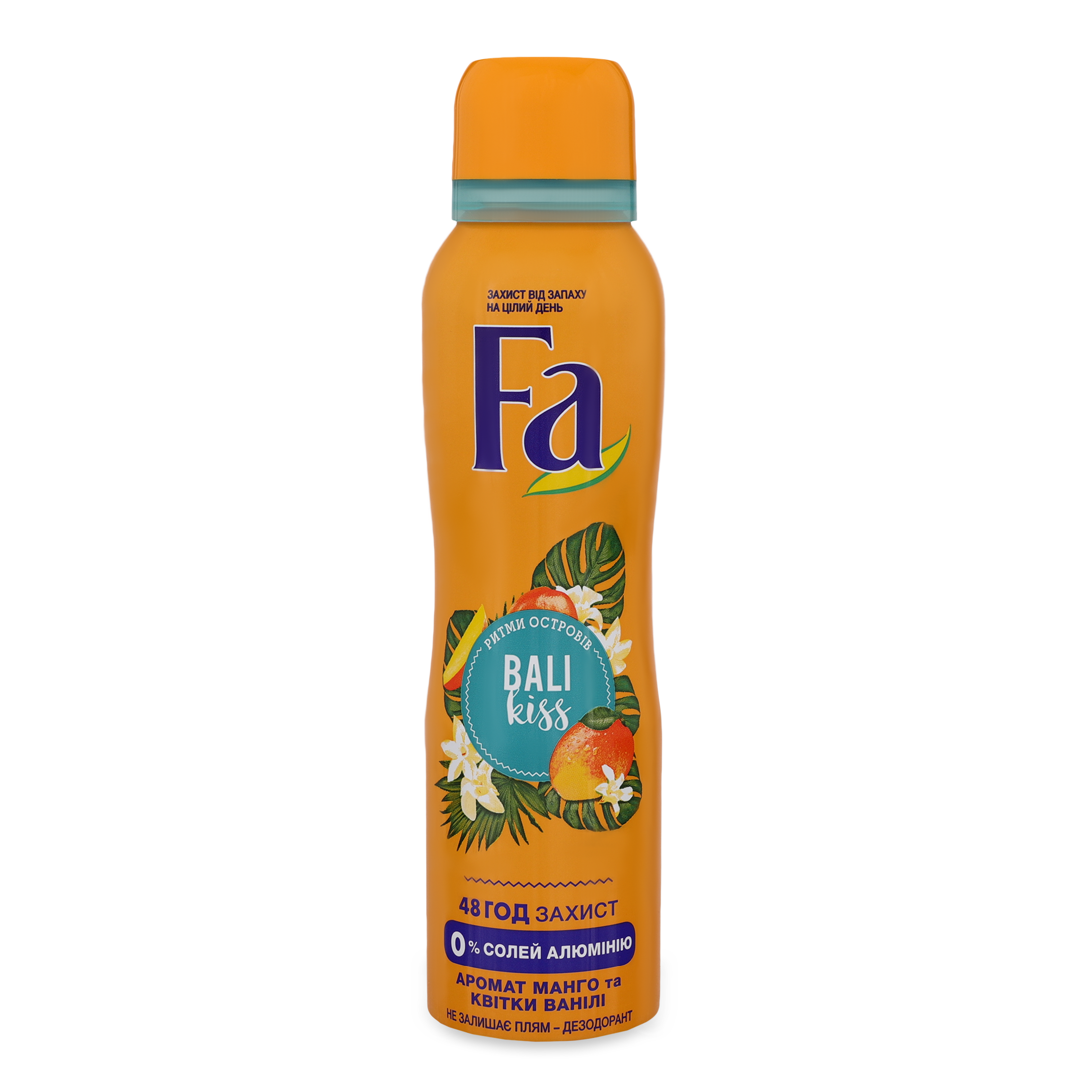 Deodorant spray Fa Rhythms of the Bali Kiss islands without aluminum salts Mango and Vanilla Flower aroma 150ml