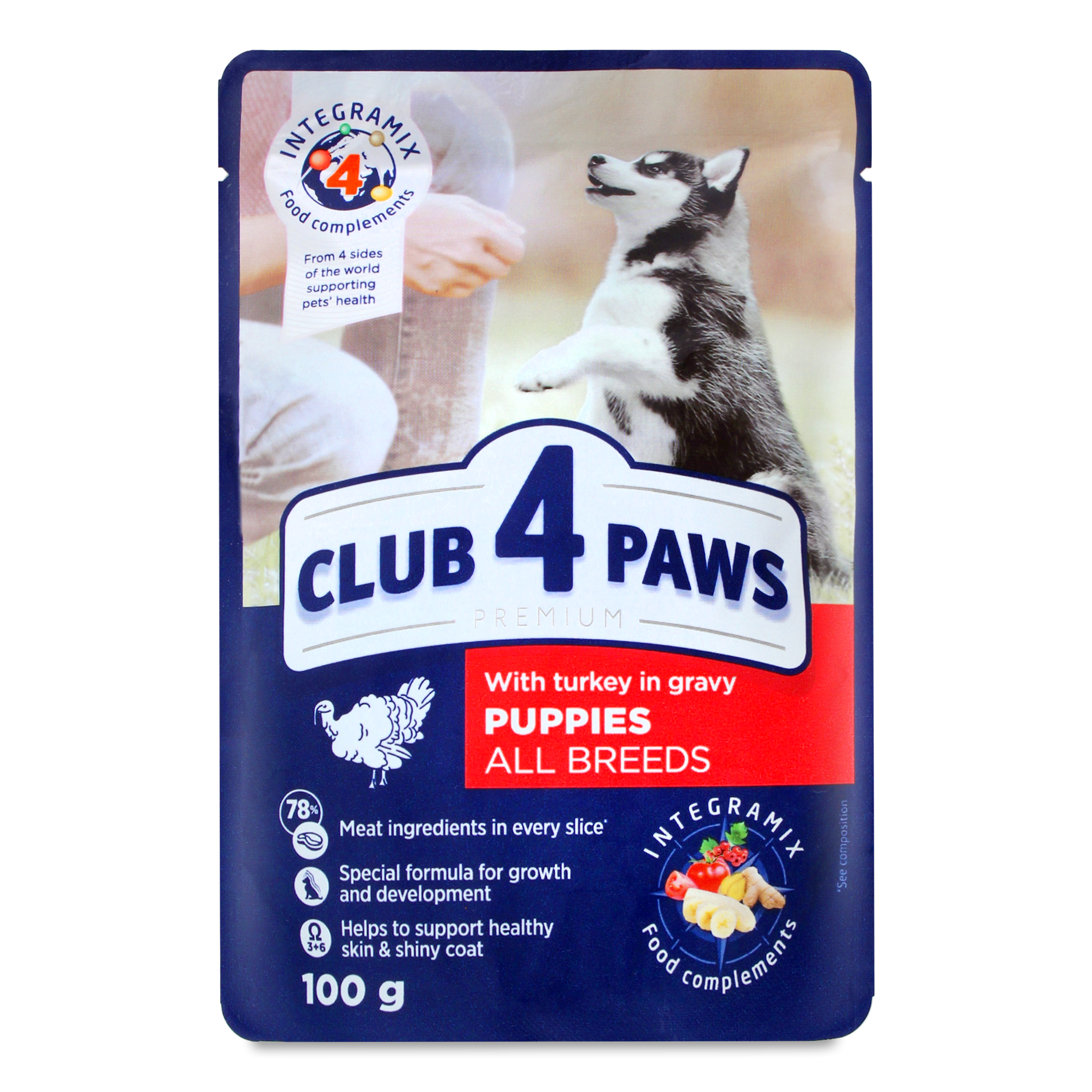 Club 4 Paws Premium Food with Turkey in Sauce for Puppy 100g