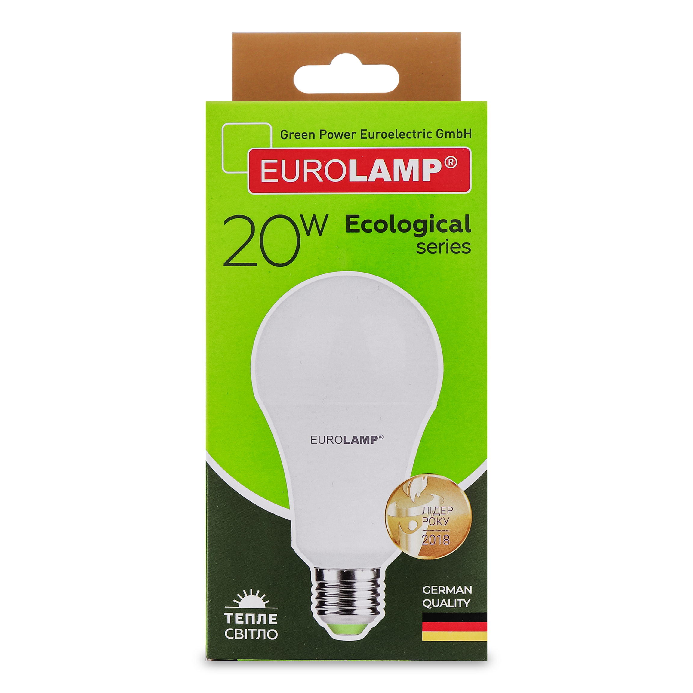Лампочка Eurolamp світлодіодна A75 20W E27 3000K