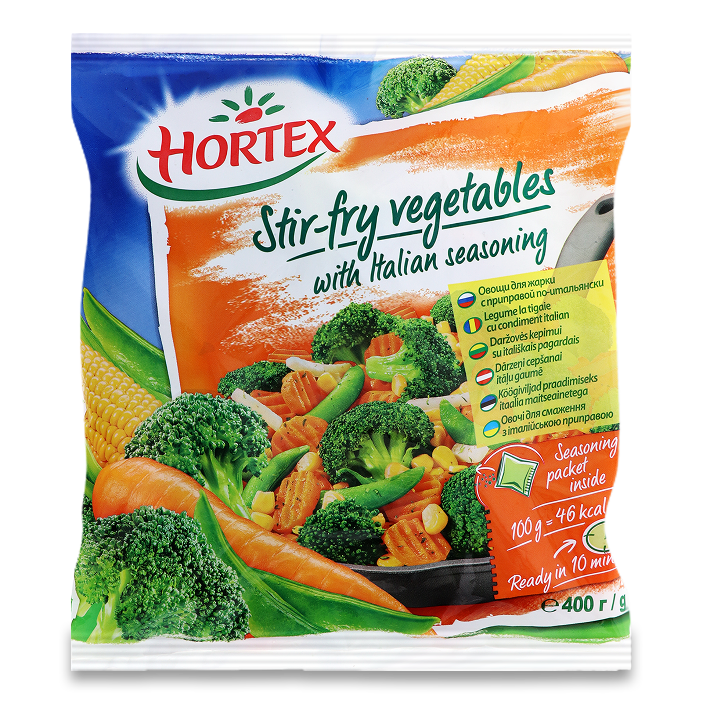 Овощи Hortex для жарки с приправами по-итальянски замороженные 400г