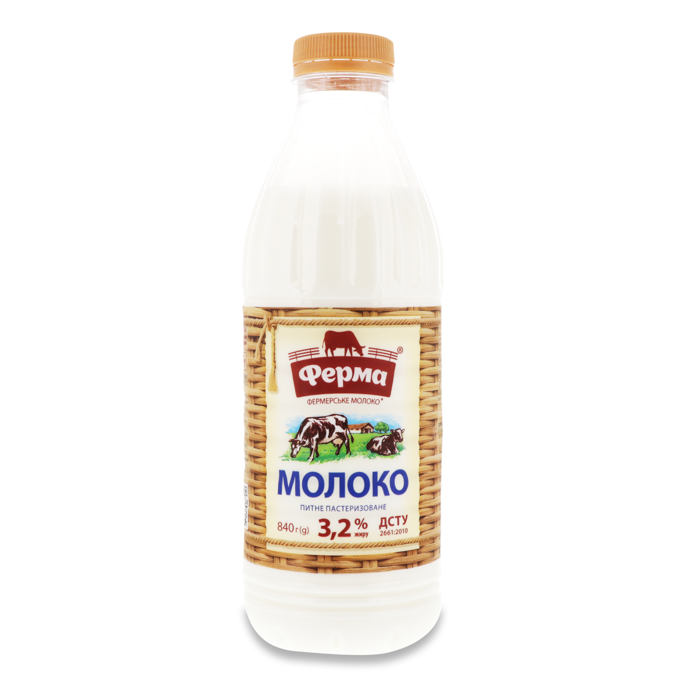 Молоко Ферма пастеризоване 3,2% 840г