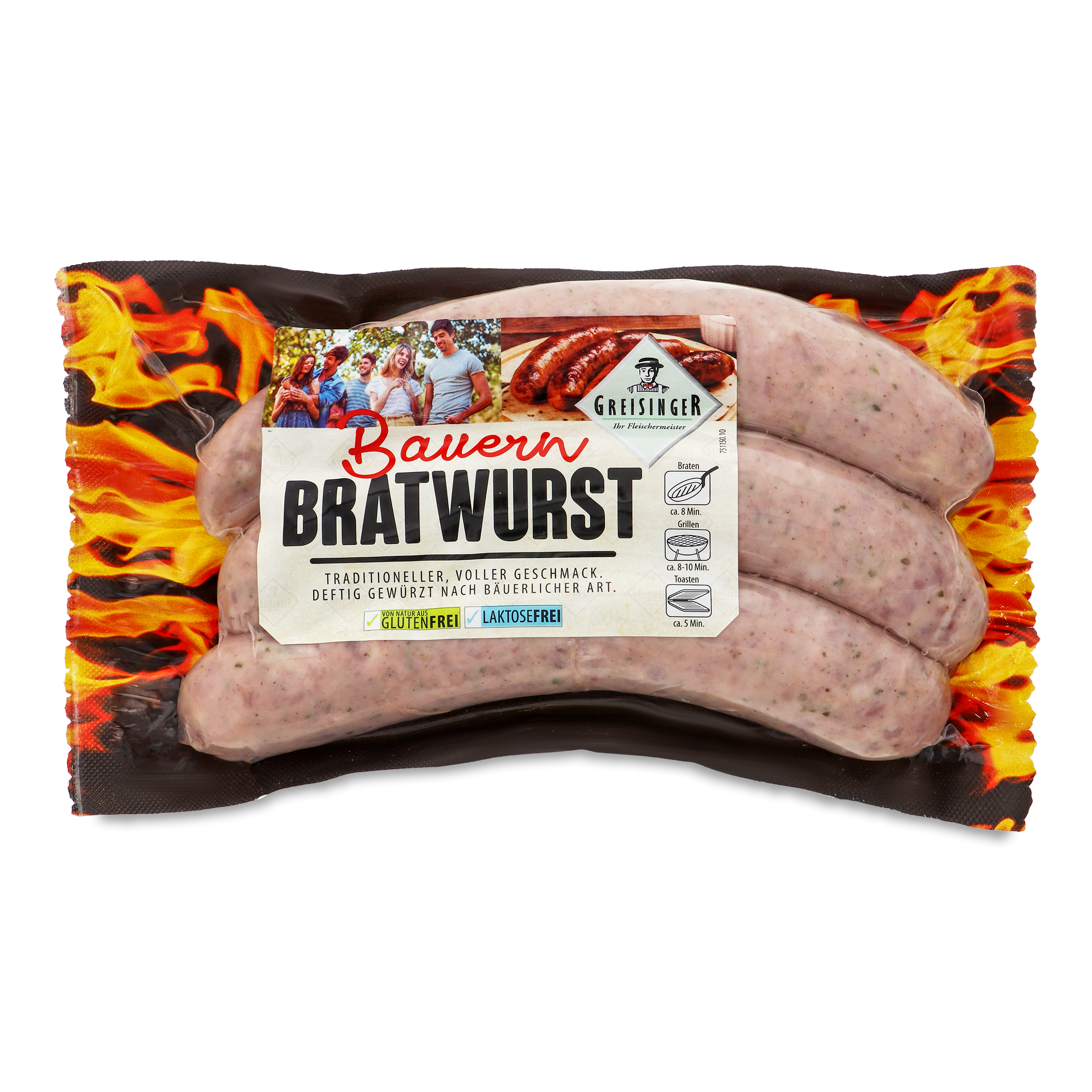 Greisinger Bratwurst Sausages Farm-style 360g