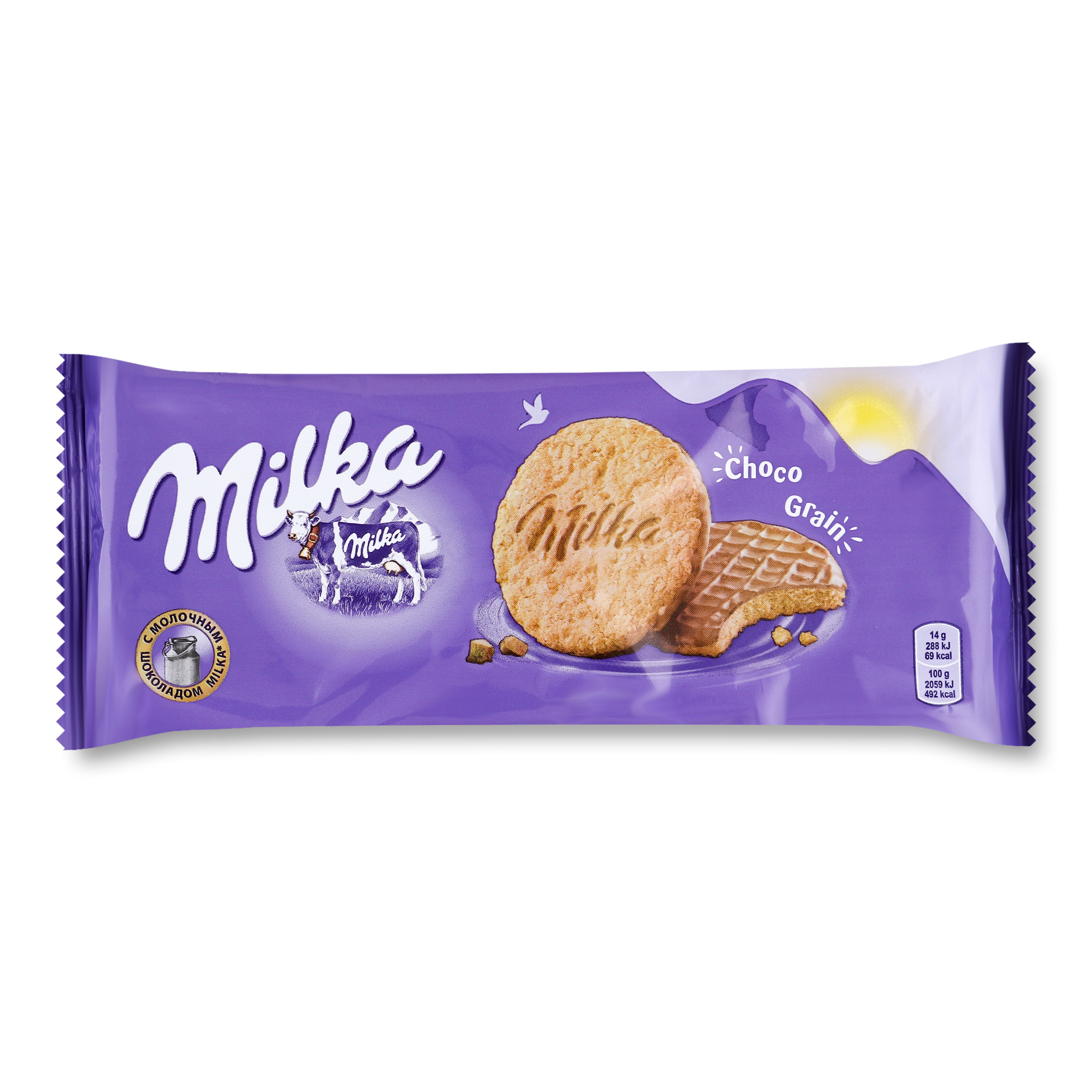 Печиво Milka Choco Grain з вівсяними пластівцями 168г