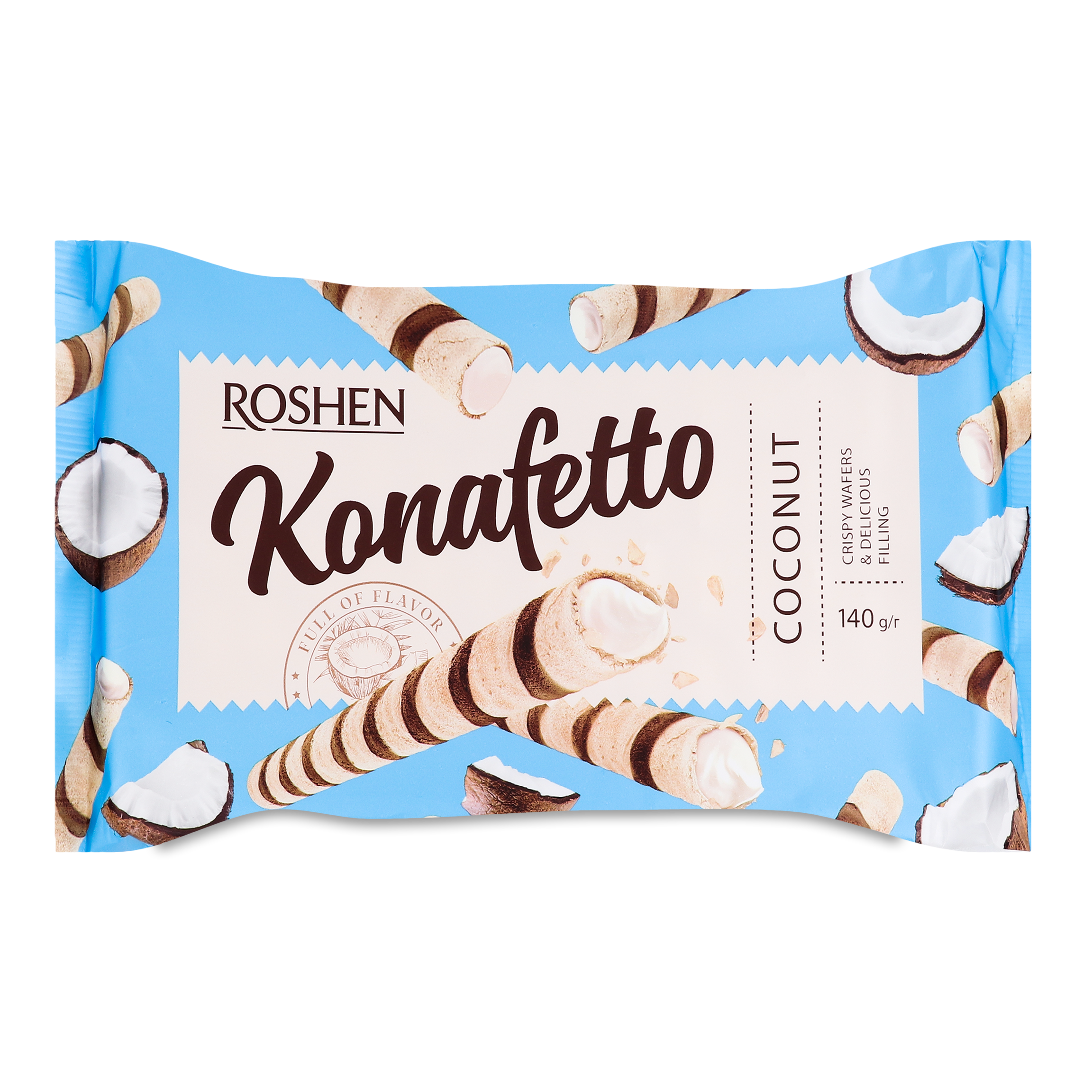 Konafetto waffle cones with coconut filling 140g