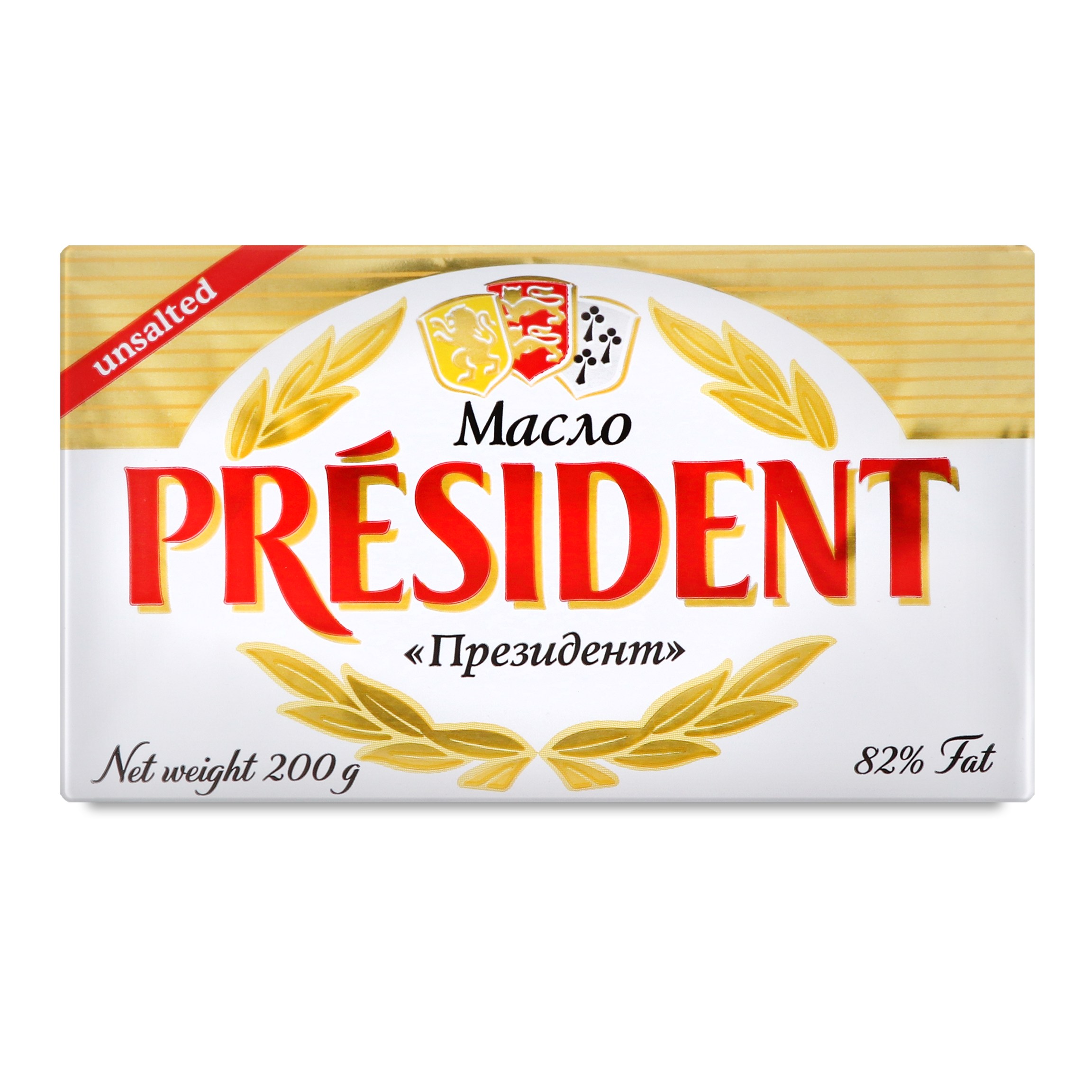 President Unsalted Sour Cream Butter 82% 200g