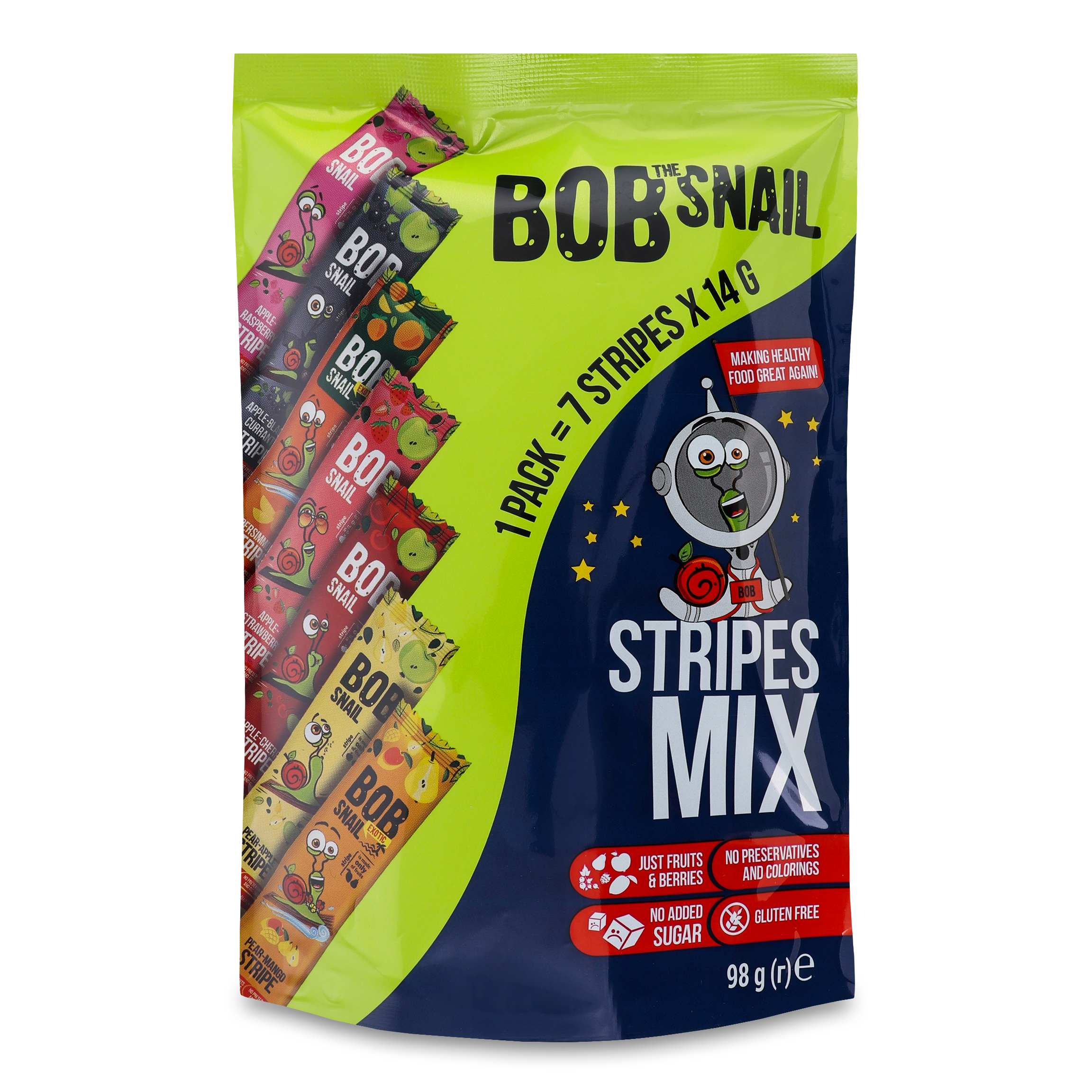A set of candies Snail Bob fruit and berry Stripes Assorted 98g