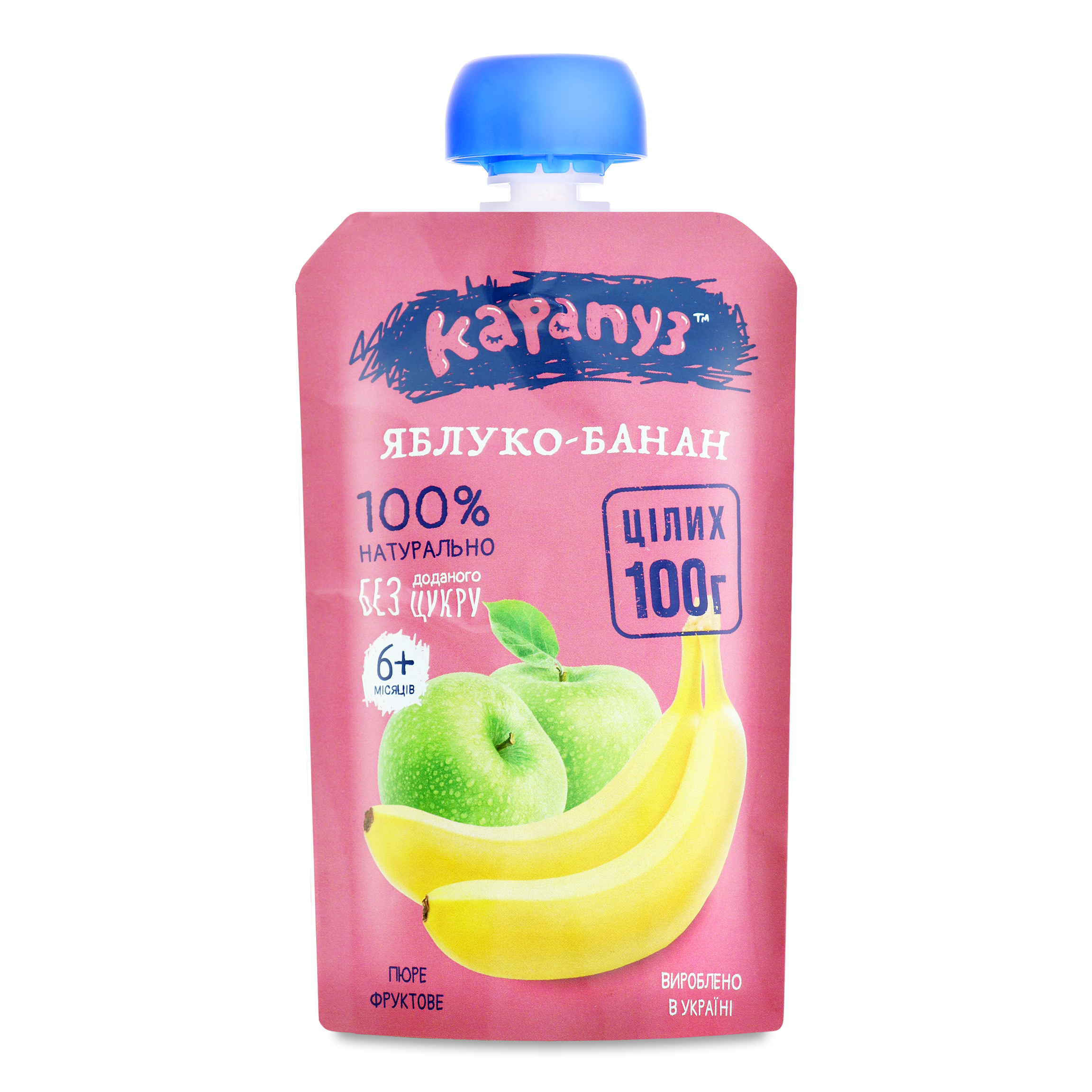 Пюре Карапуз Яблуко-банан для дітей з 6 місяців 100г