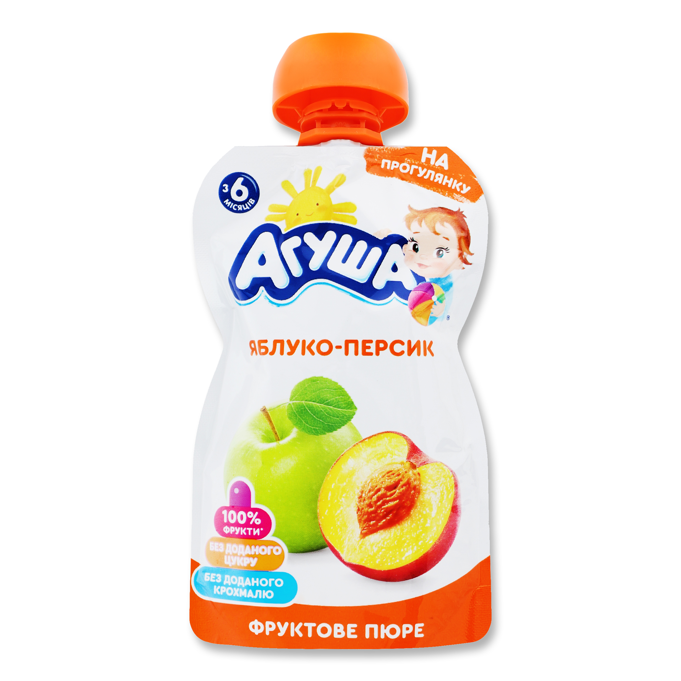 Agusha Puree for children apple-peach 90g