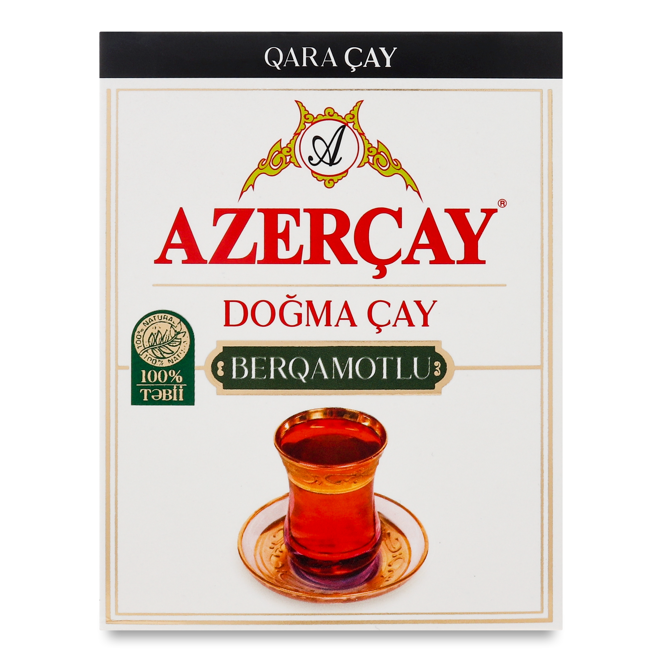 Чай чорний Azercay Extra байховий середньолистовий з ароматом бергамоту 100г