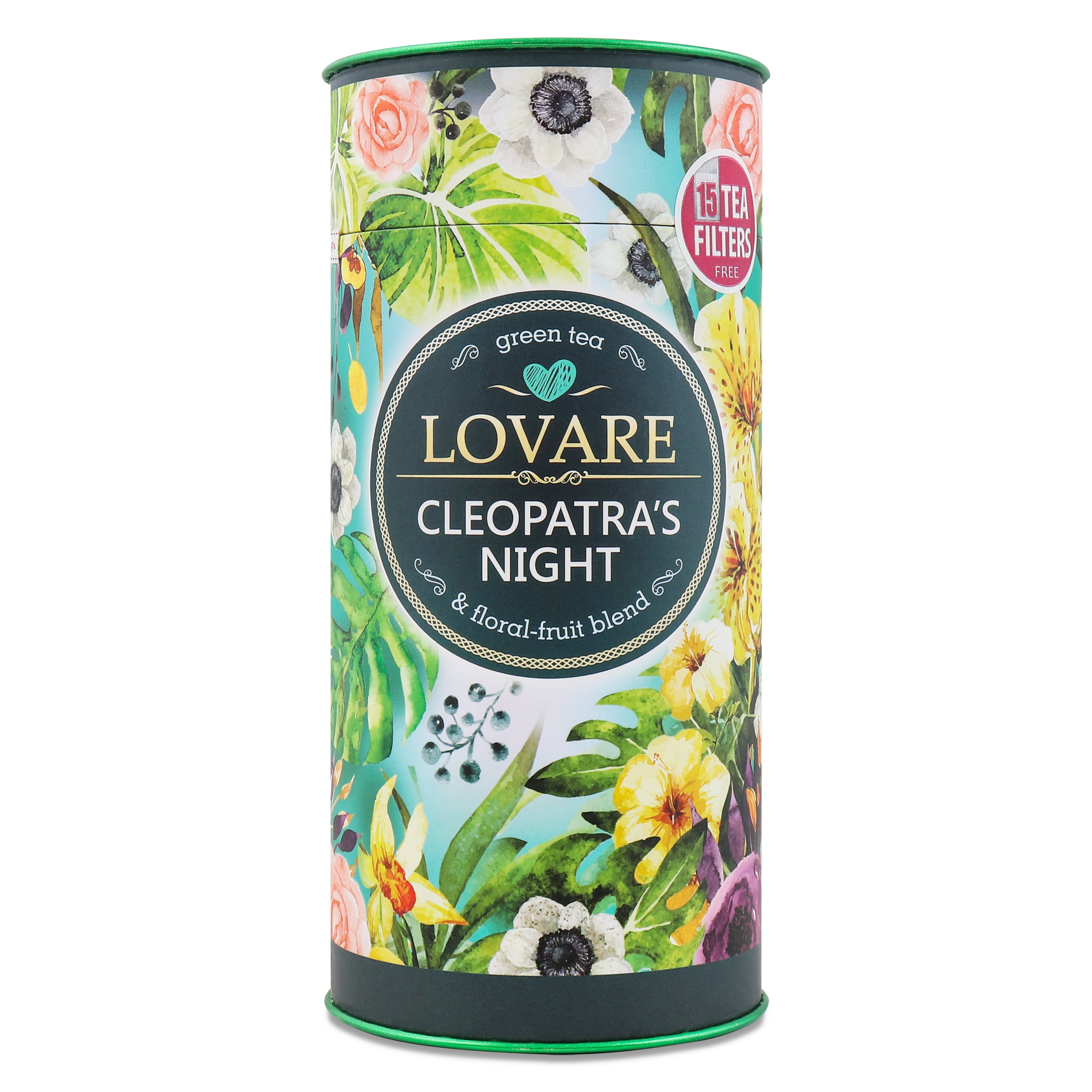 Чай зеленый Lovare Ночь Клеопатры листовой с ягодами и фруктами 80г