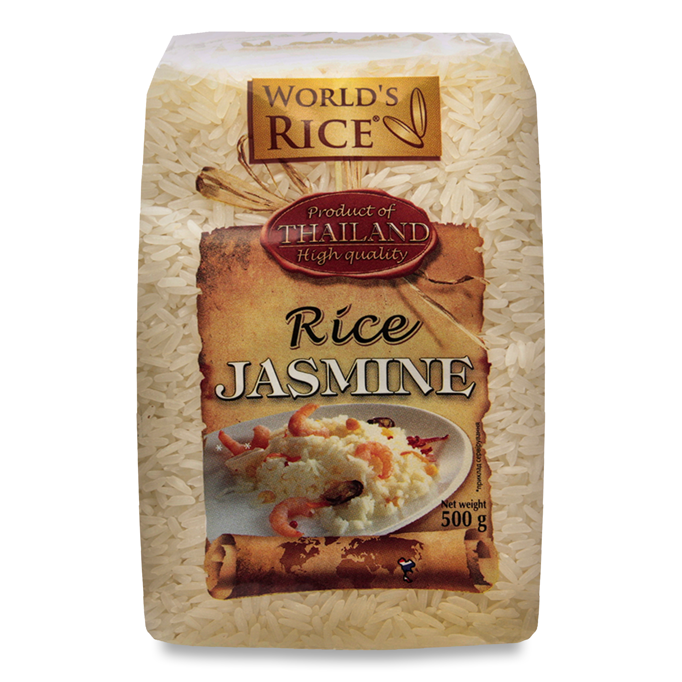 Рис World`s Rice Жасмін довгозернистий шліфований 500г