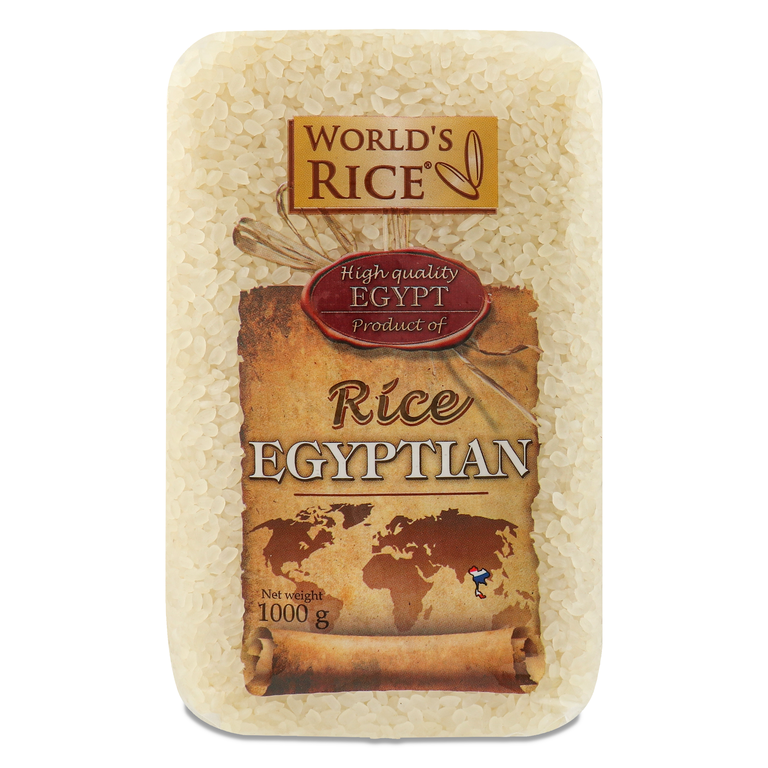 Рис World's Rice Єгипетський шліфований круглозернистий 1кг