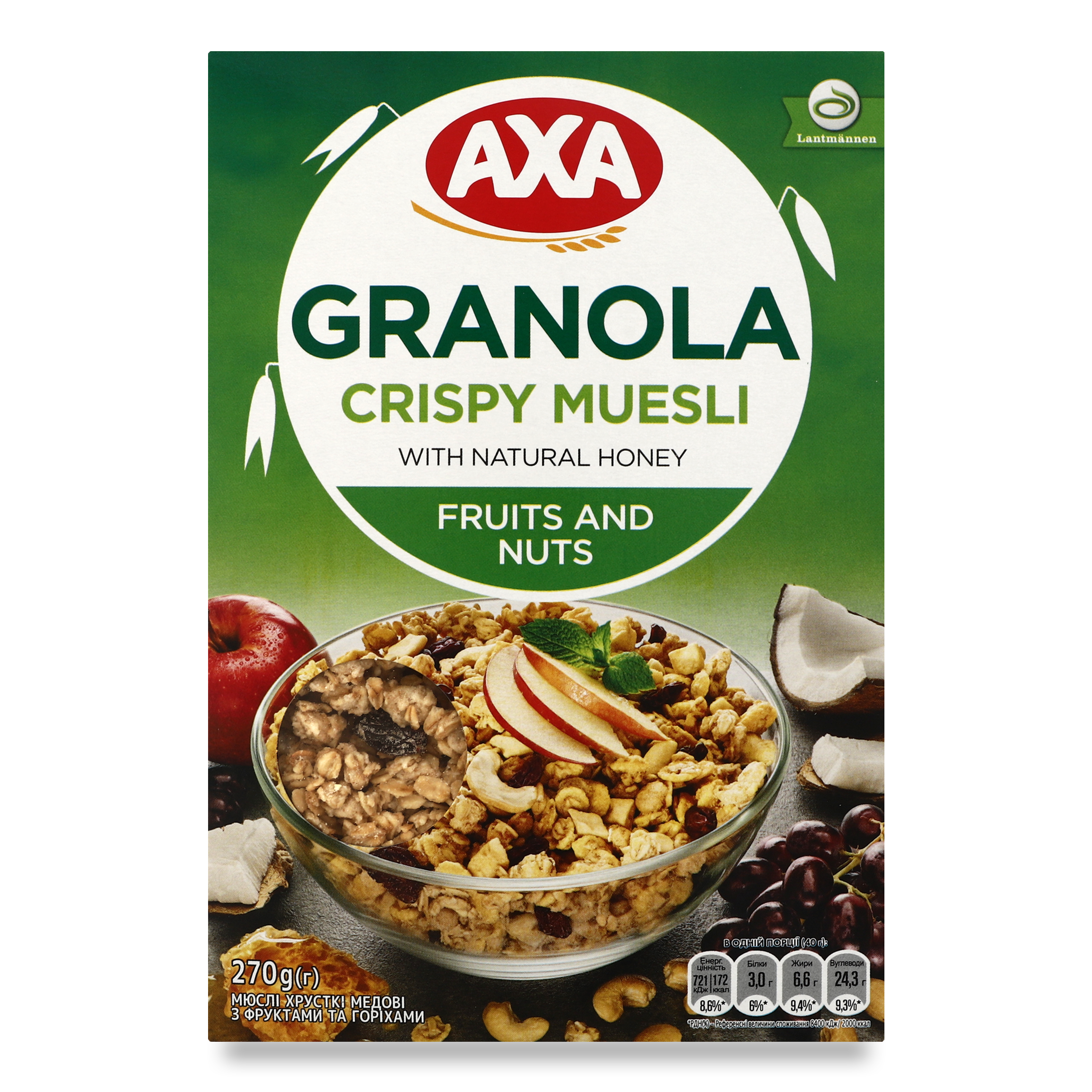 Axa Muesli with Fruits and Nuts 270g