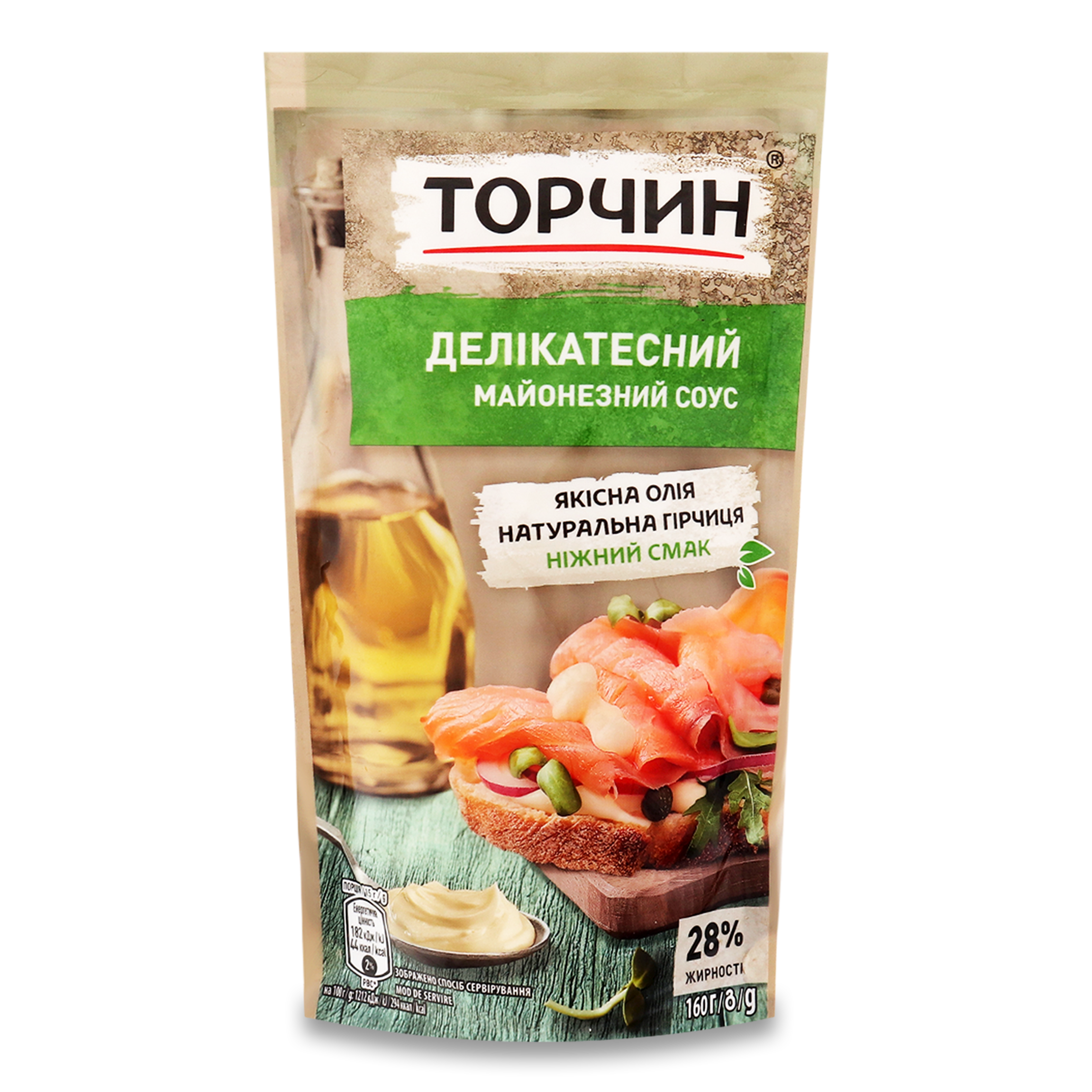 Torchyn Delikatesniy mayonnaise sauce 28% 160g